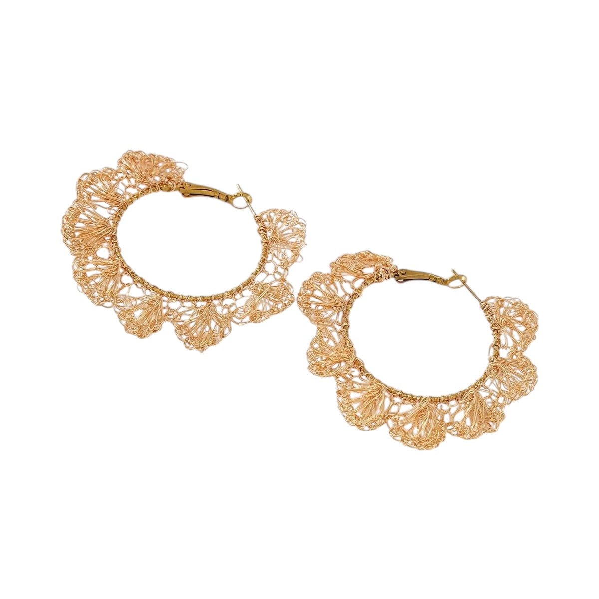 Flowery hoops oorbellen