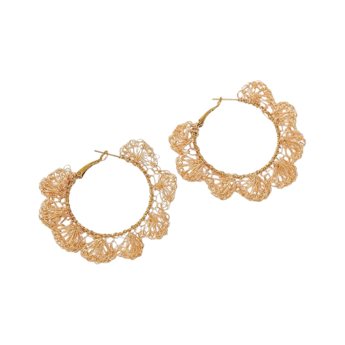 Flowery hoops oorbellen