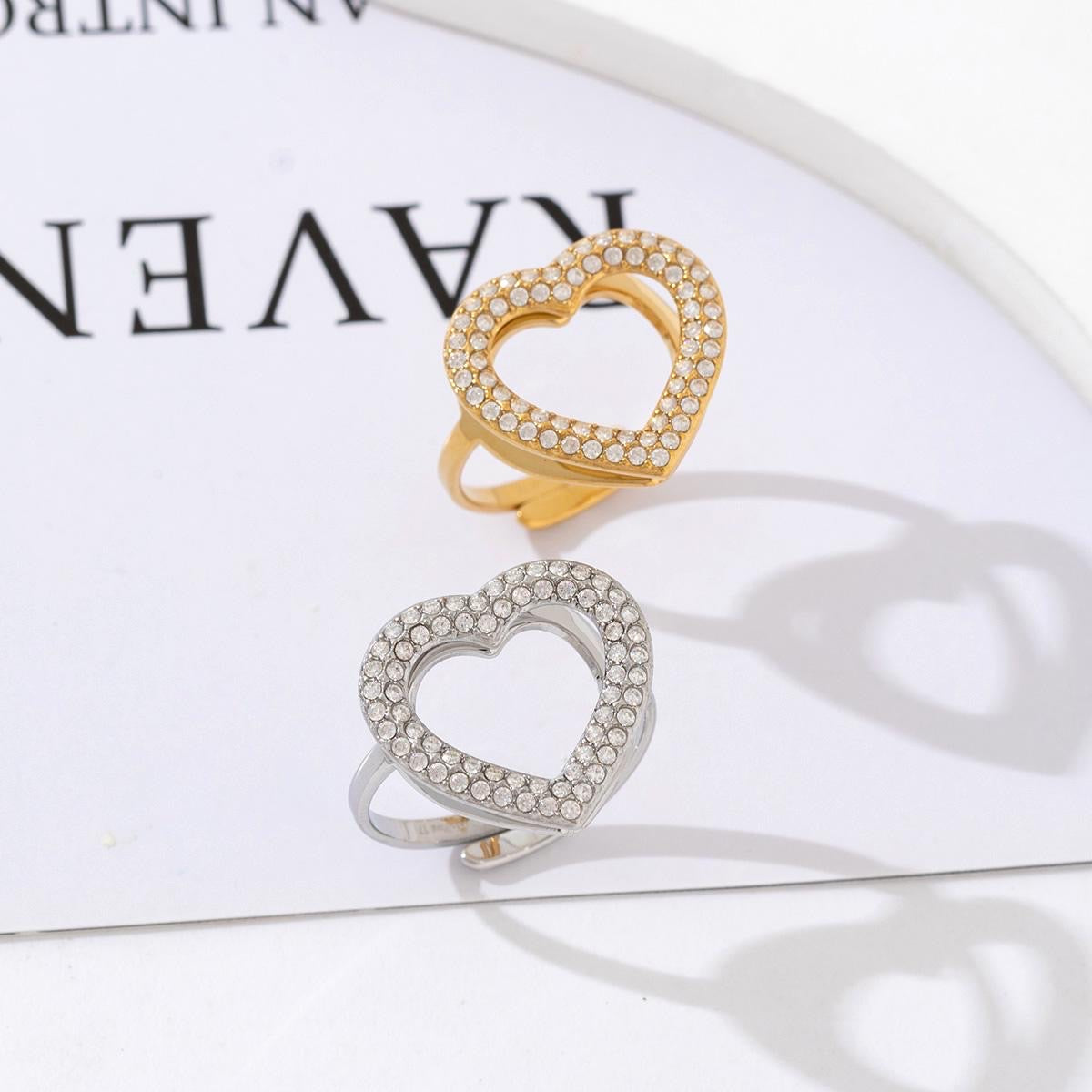 Open love stras ring