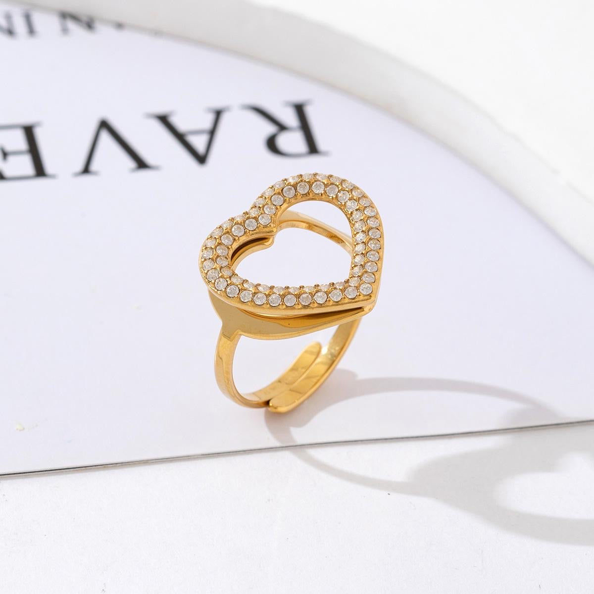Open love stras ring