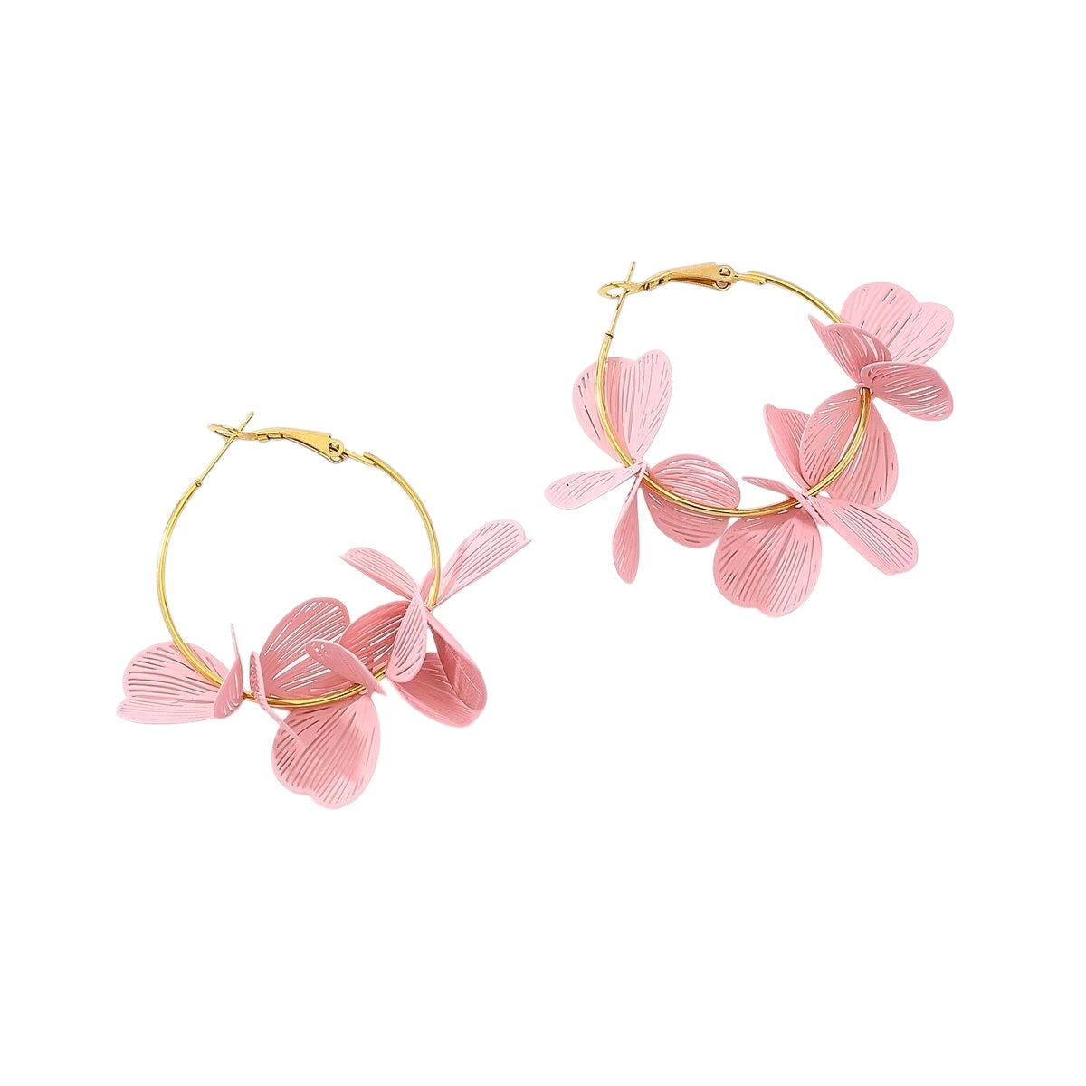 Happy flowers hoops oorbellen