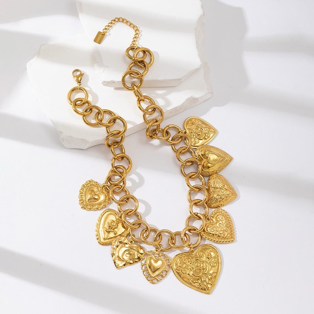 Golden hearts bedel ketting
