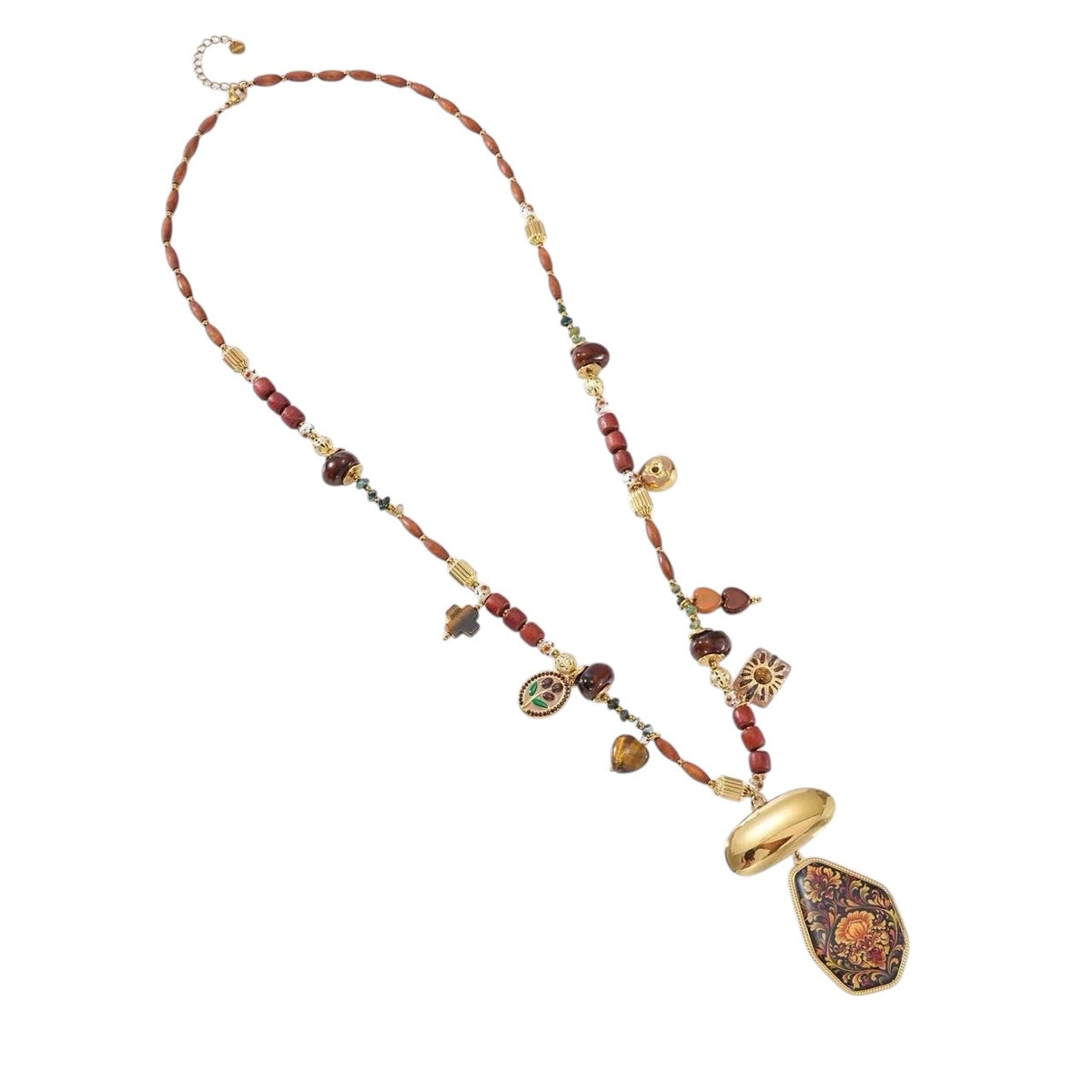 Flower beads lange ketting