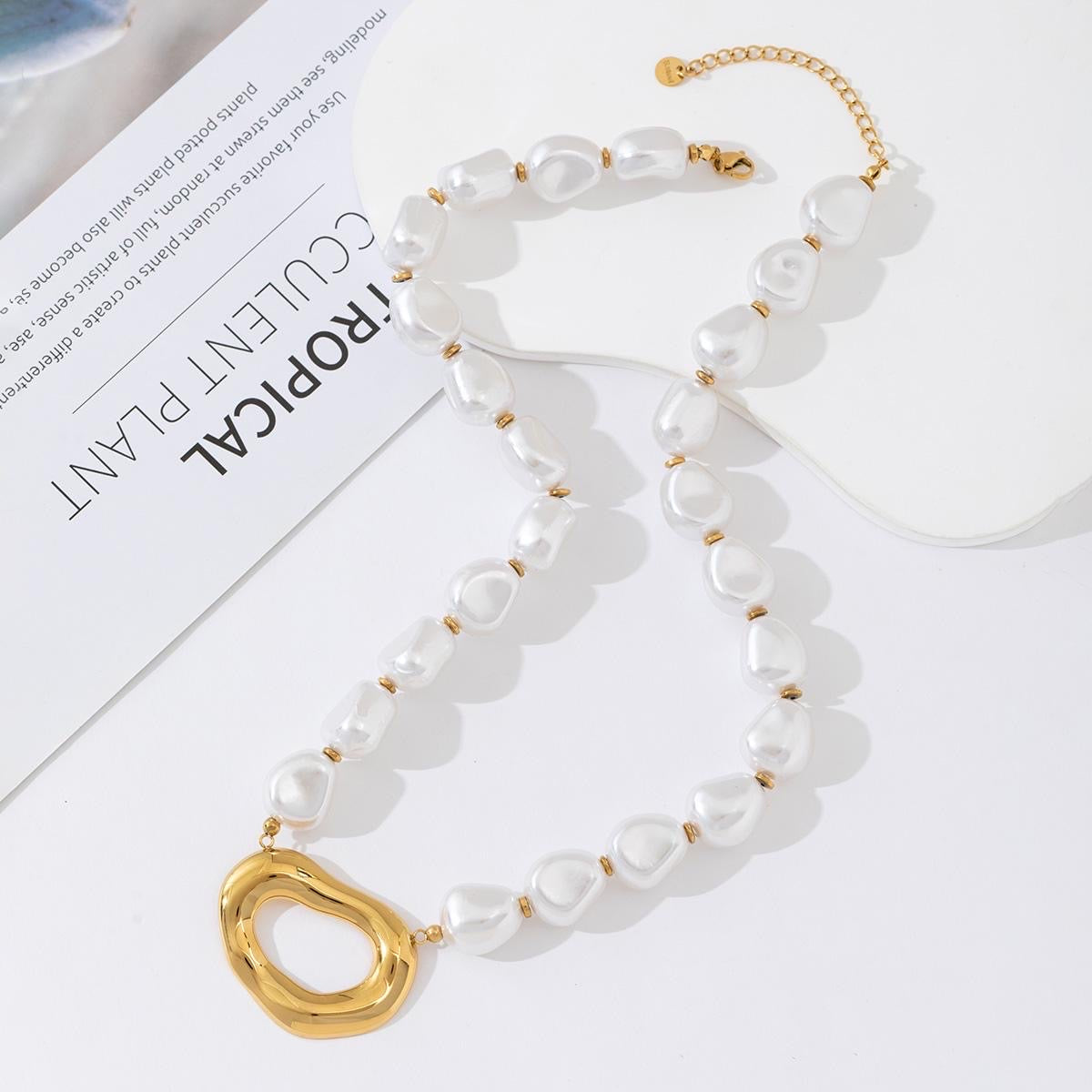Oval parel ketting