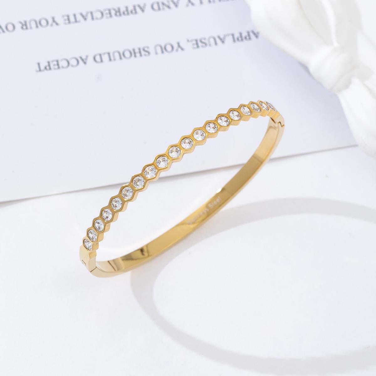 Statement stone bangle – RVS armband groothandel | SOFIZARE (foto 2)