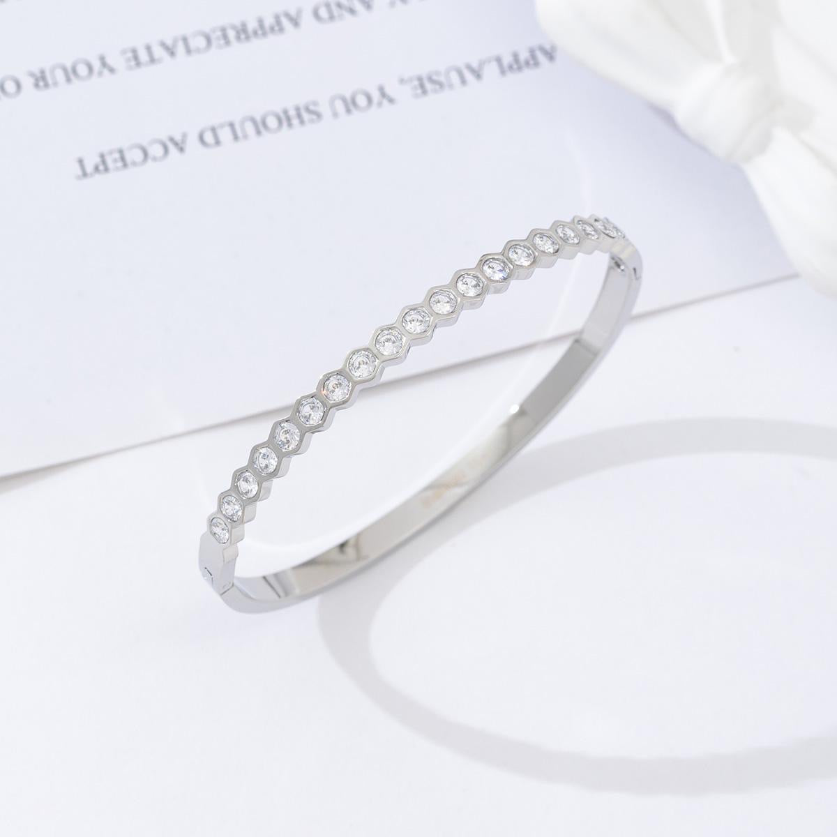 Statement stone bangle