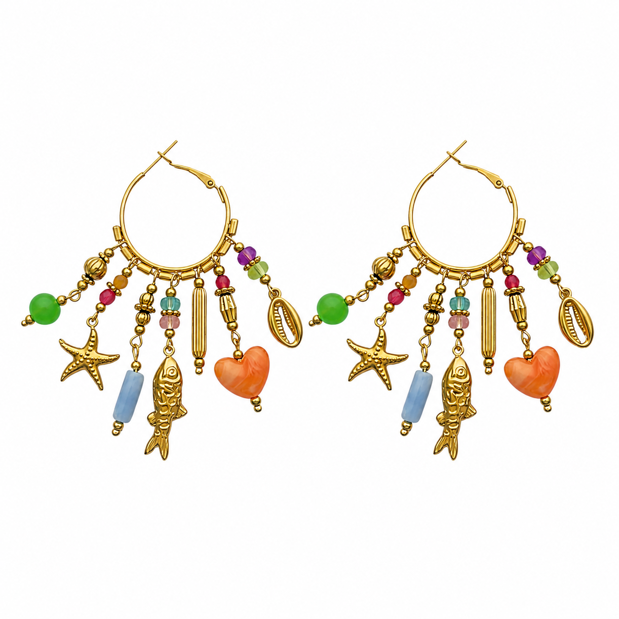 Happy Fishy Hoops Earrings
