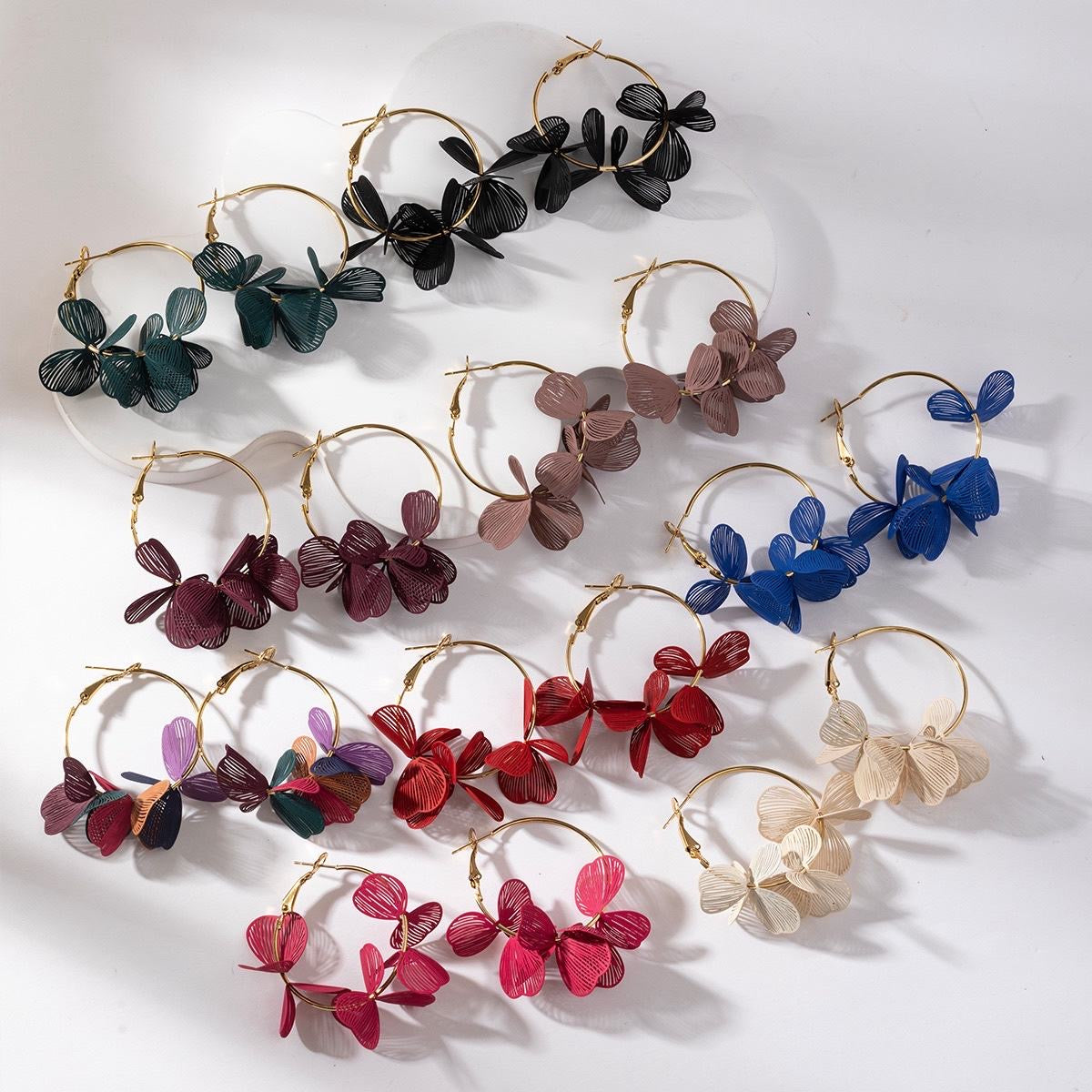 Statement happy flower oorbellen