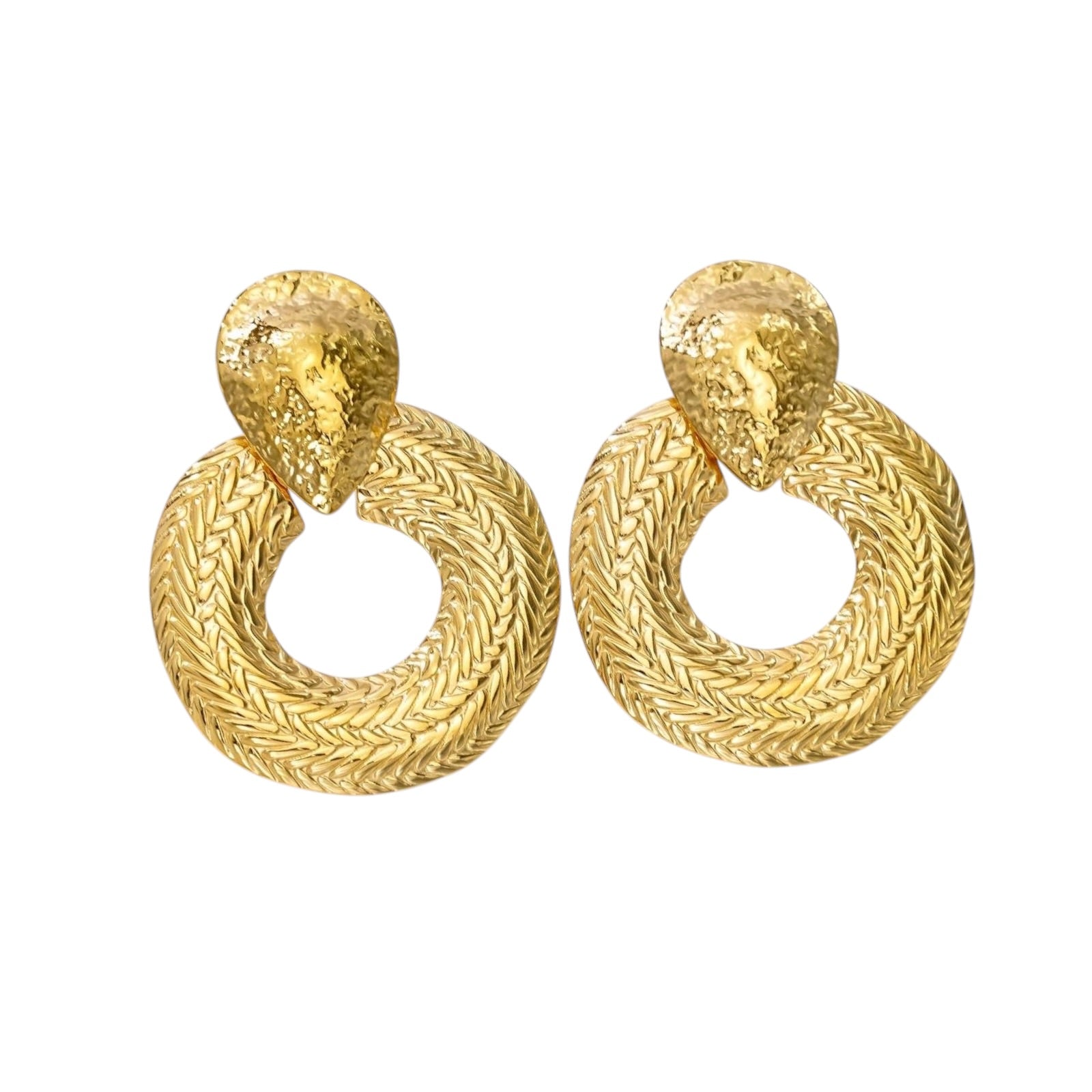Stamp statement earrings