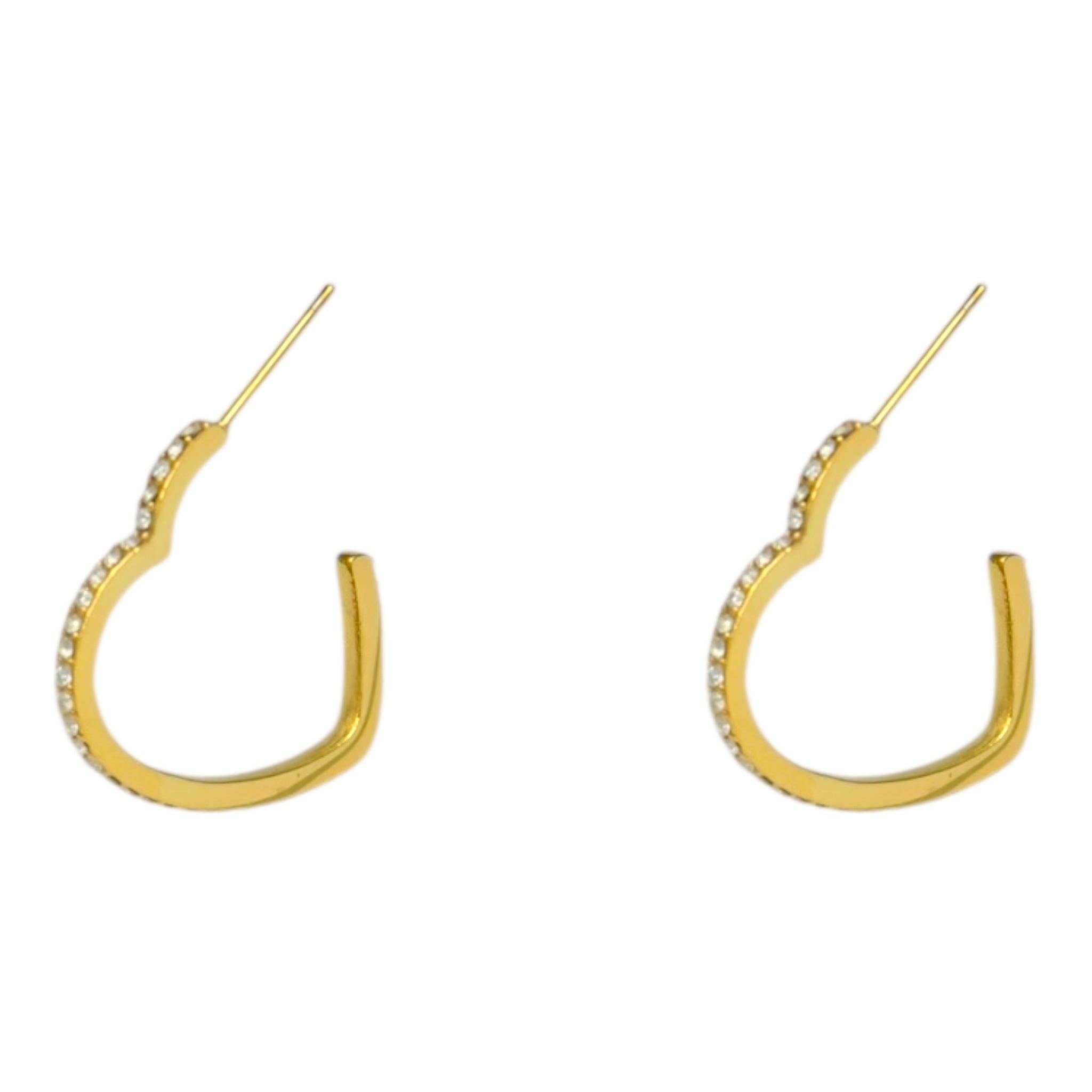 Strassy open love strass oorbellen