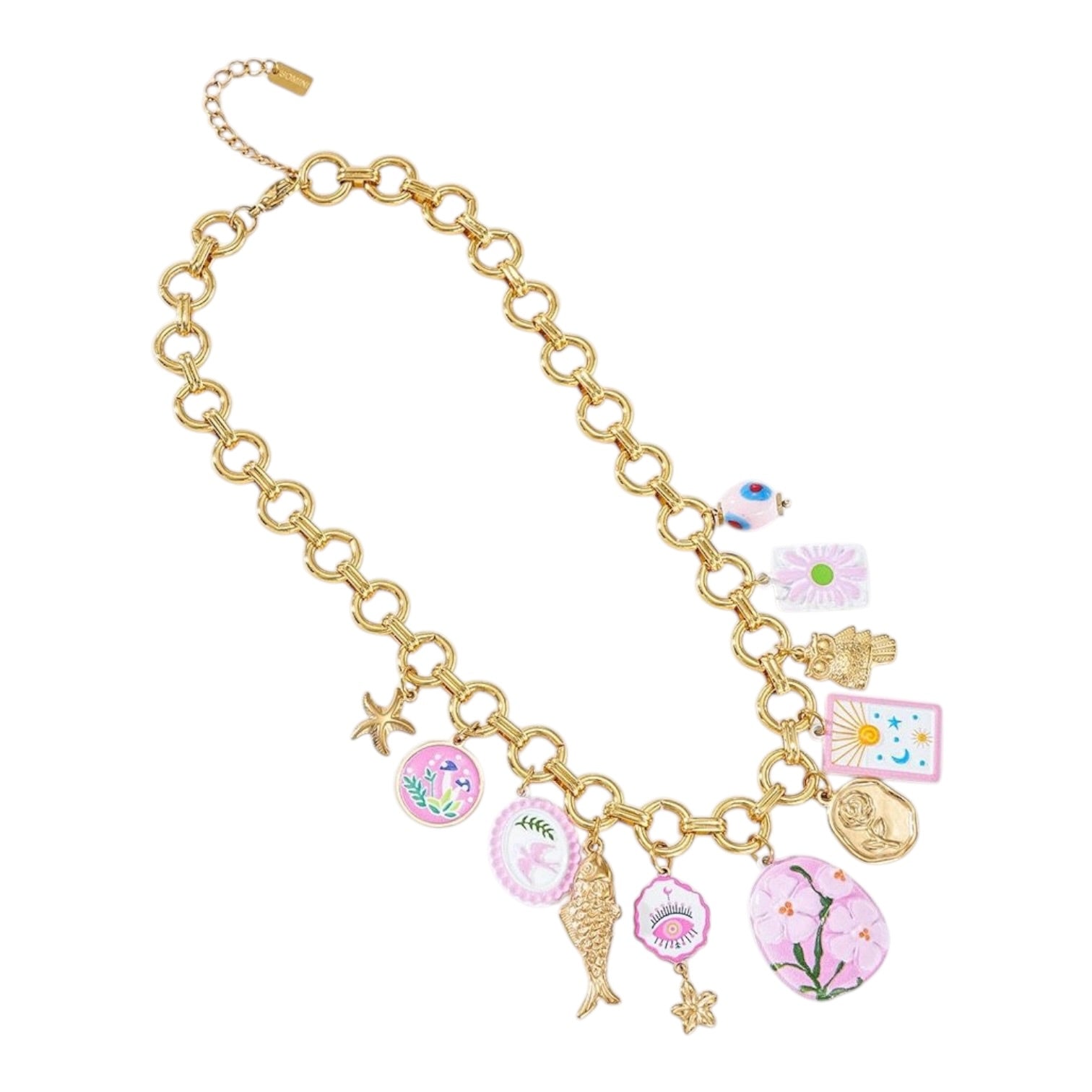 Brace ketting roze