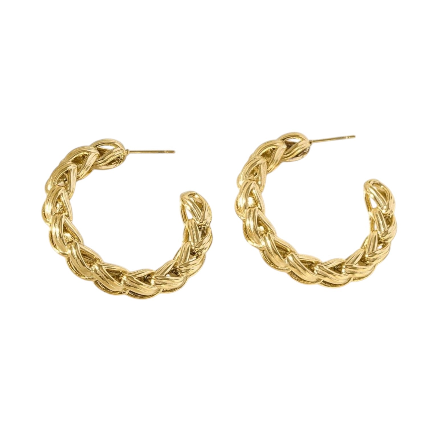 Rope hoop earrings