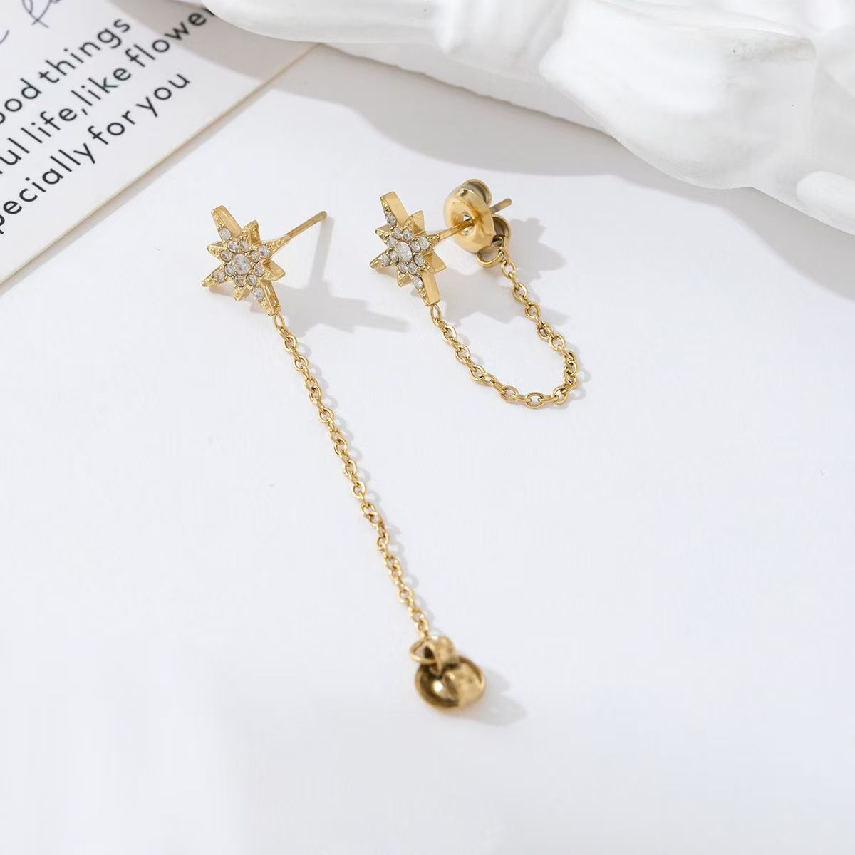 Starz rhinestone earrings