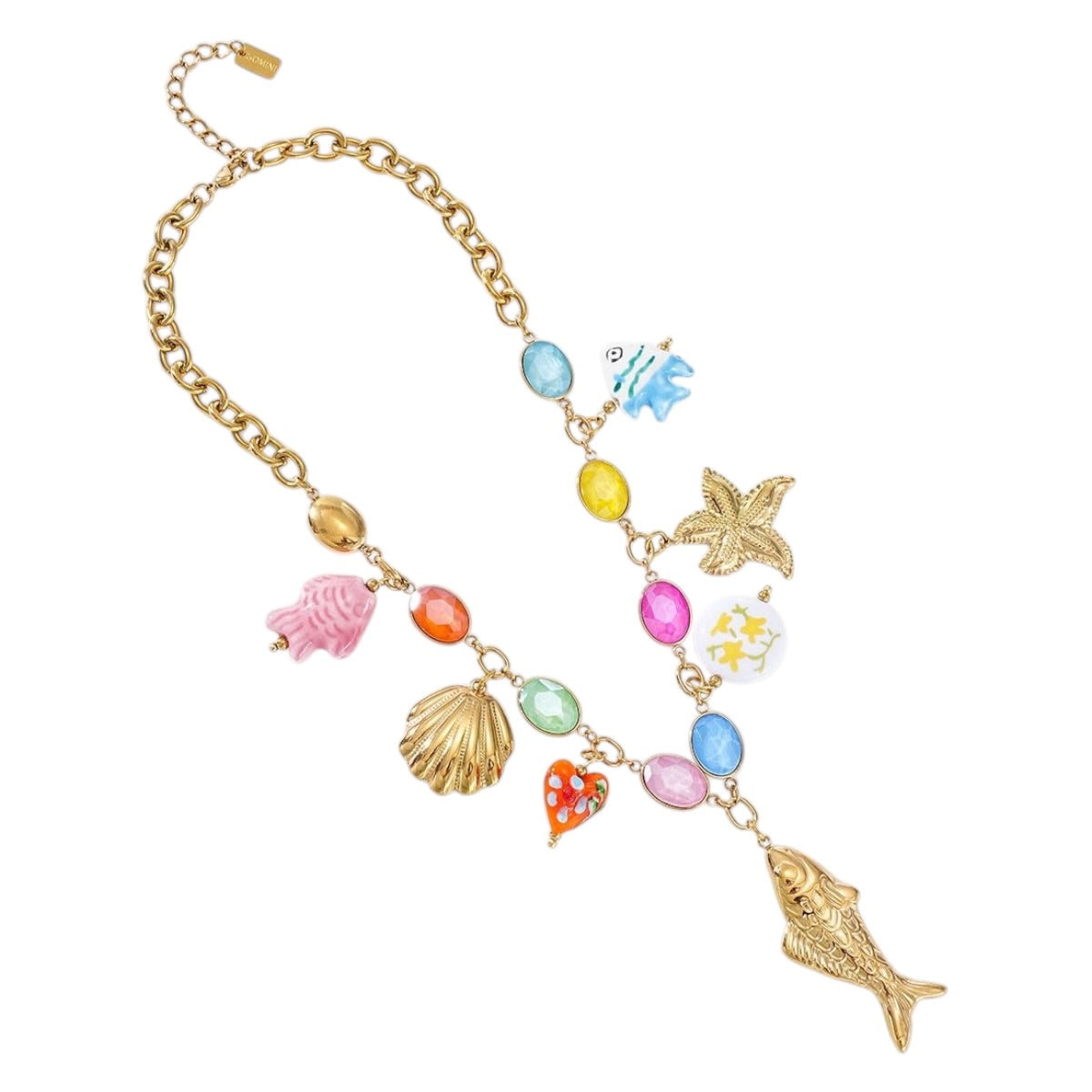 Happy stone forel ketting