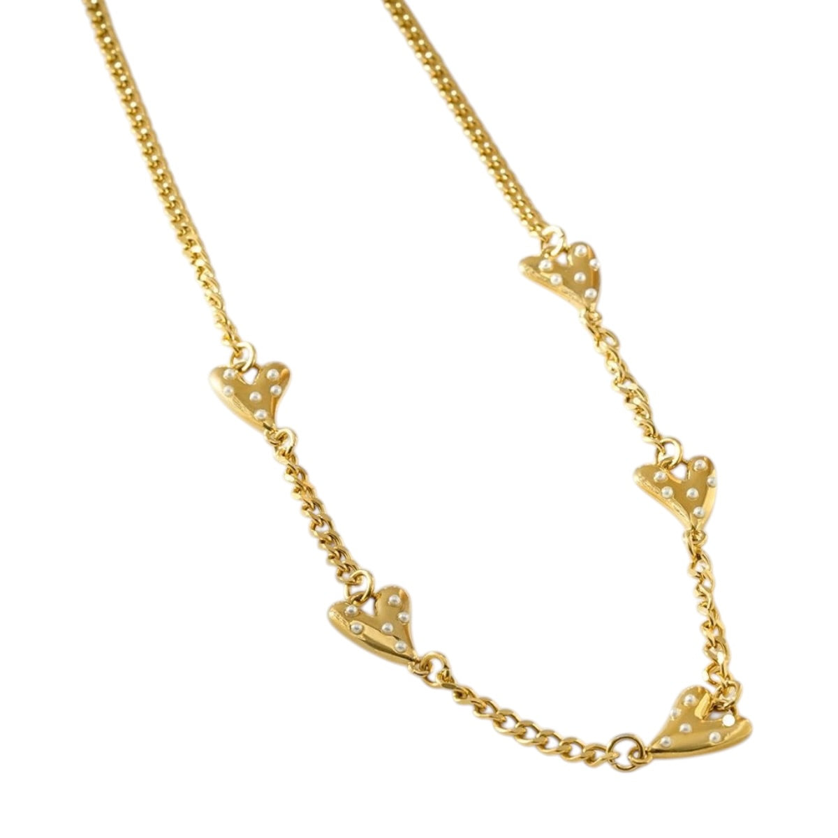 Parel hart mini ketting