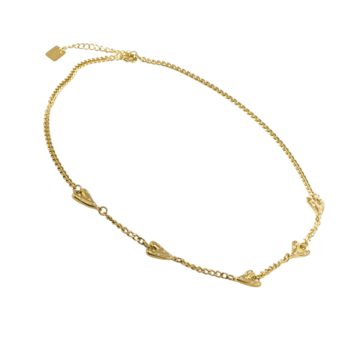 Parel hart mini ketting