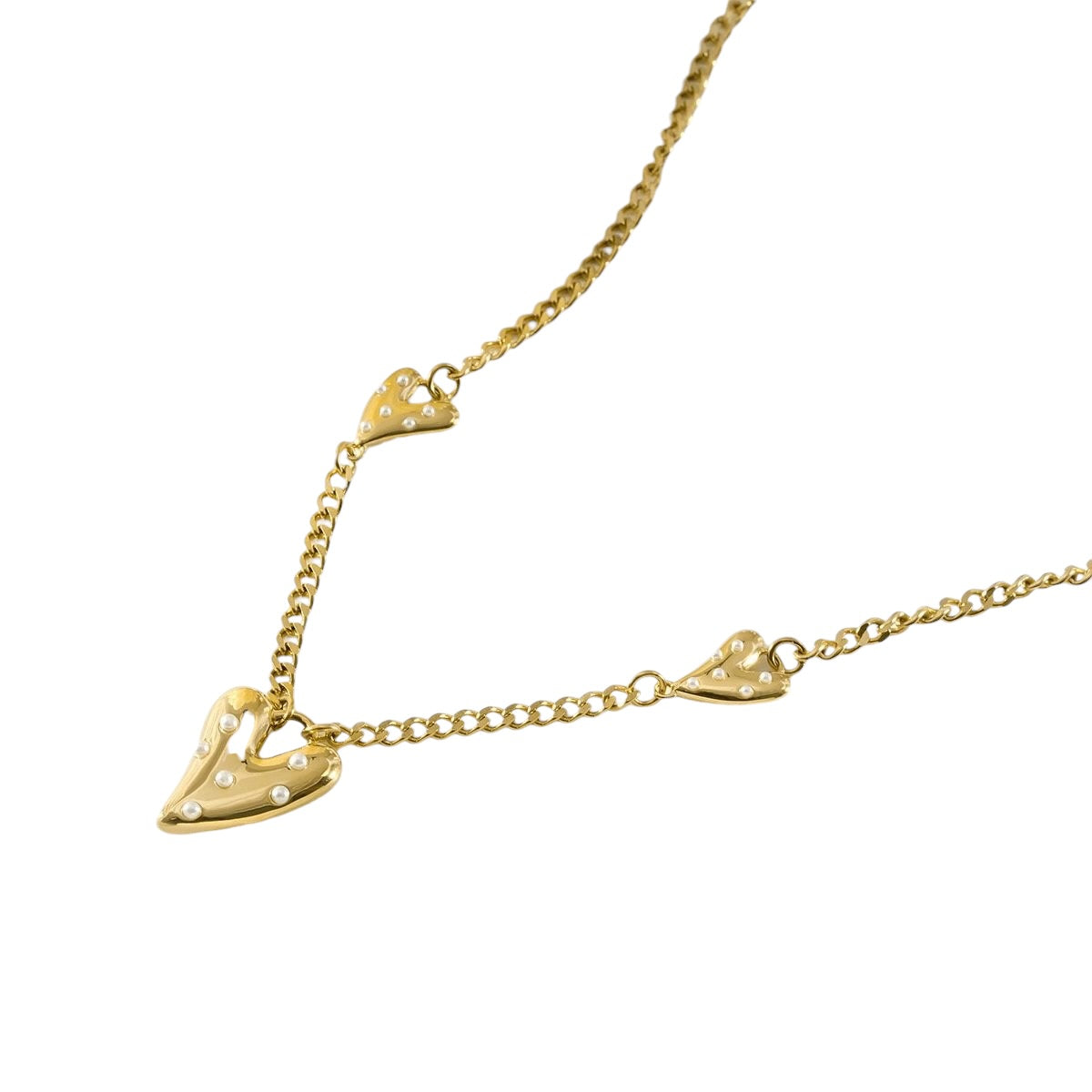 Parel hart hanger ketting