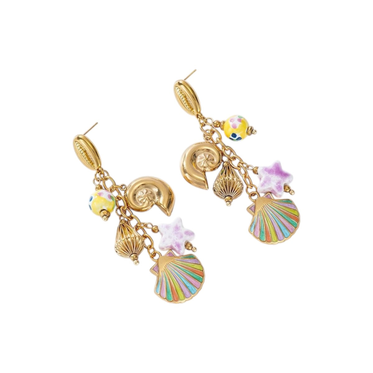 Happy shell earrings