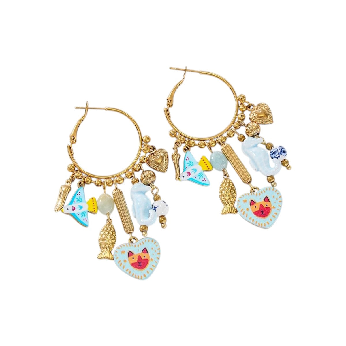 Woof statement earrings