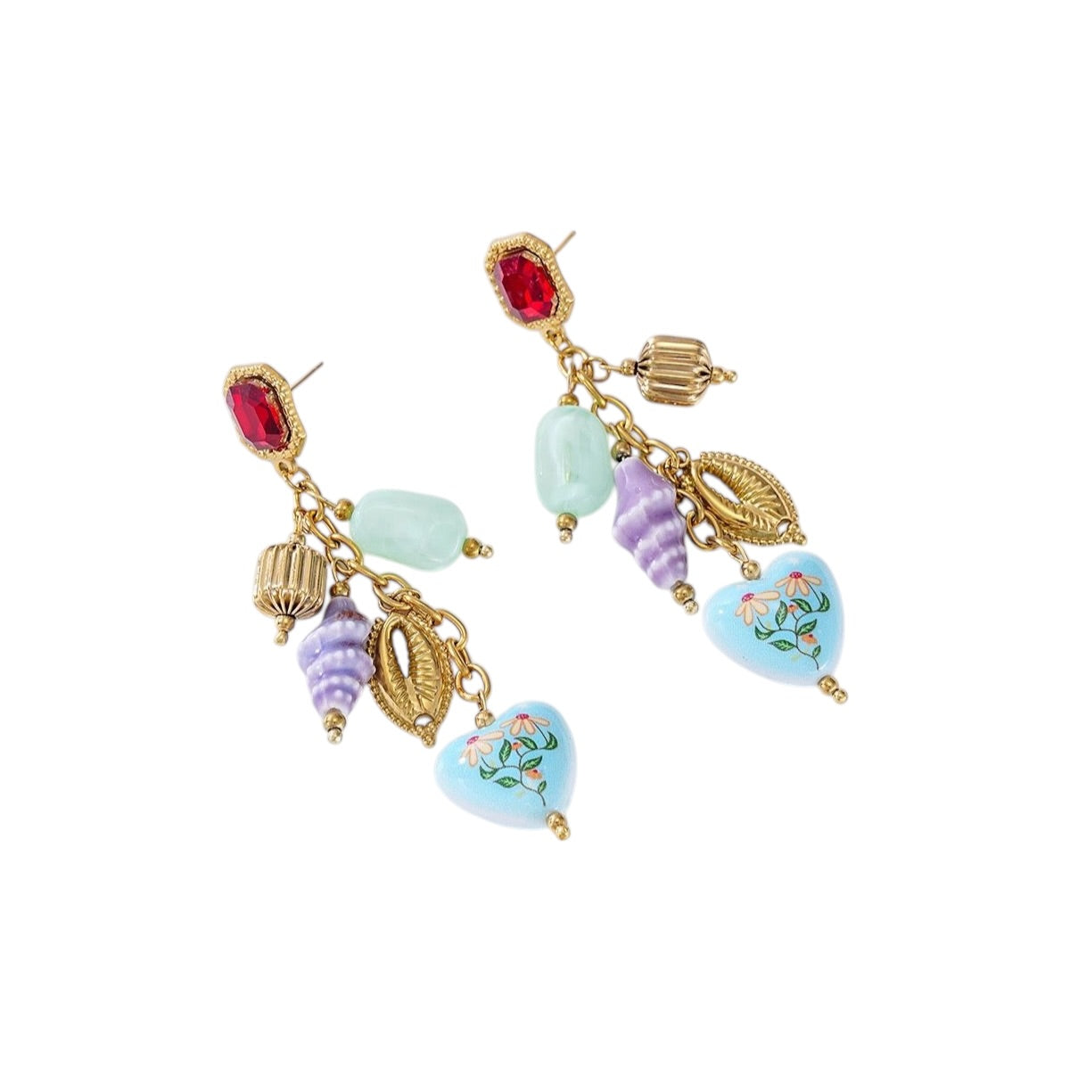 Queen's flower statement earrings