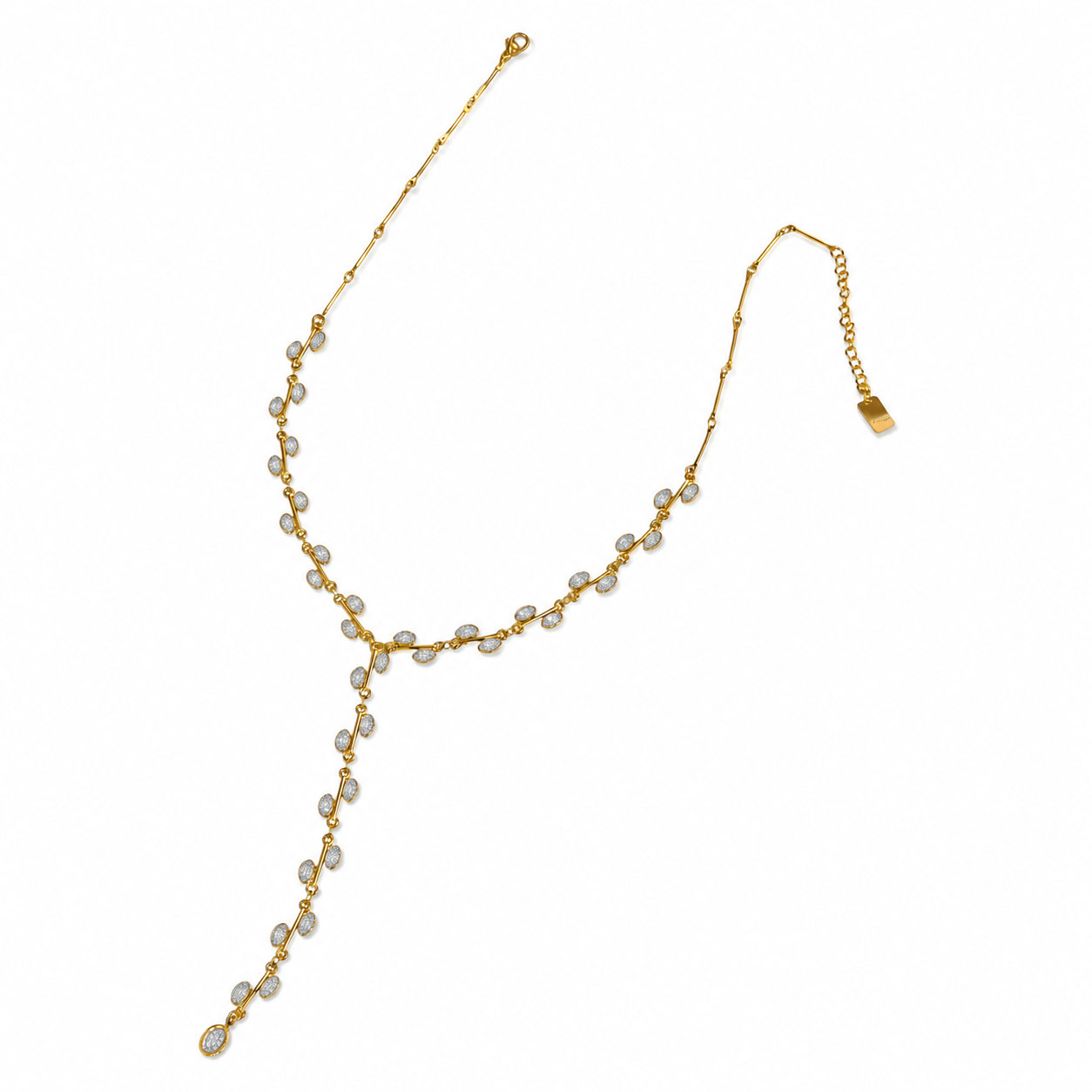 Nara strass Y ketting