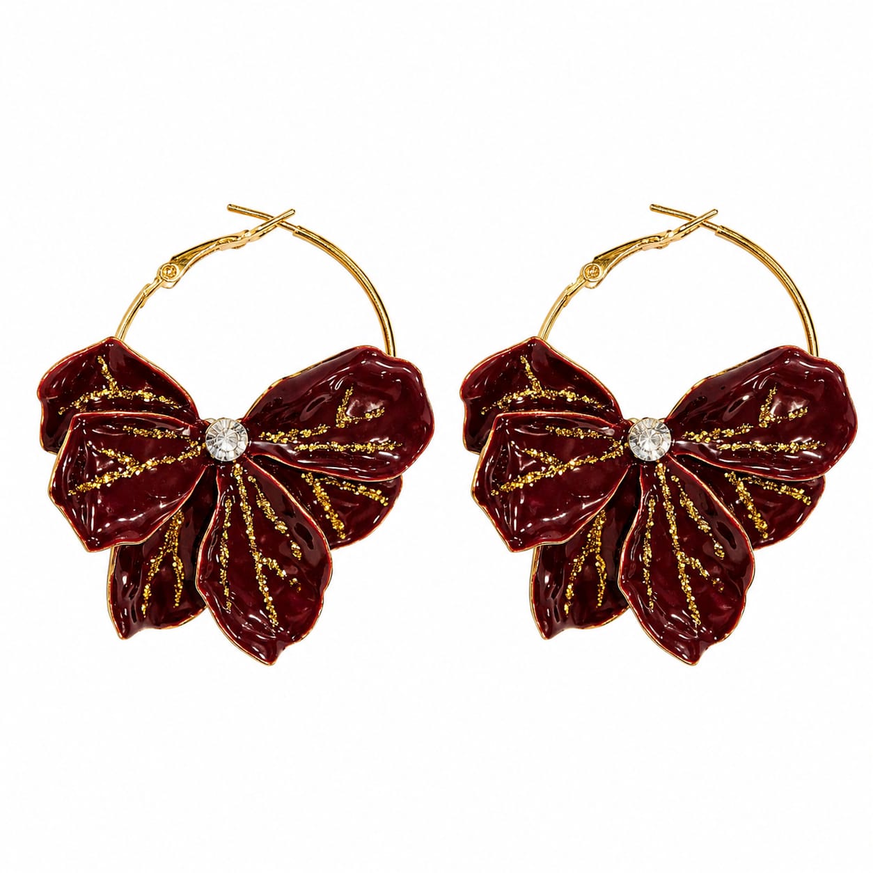 Fall flowery hoops oorbellen