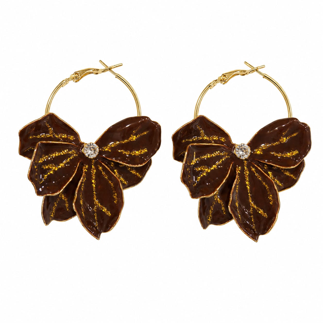 Fall flowery hoops oorbellen