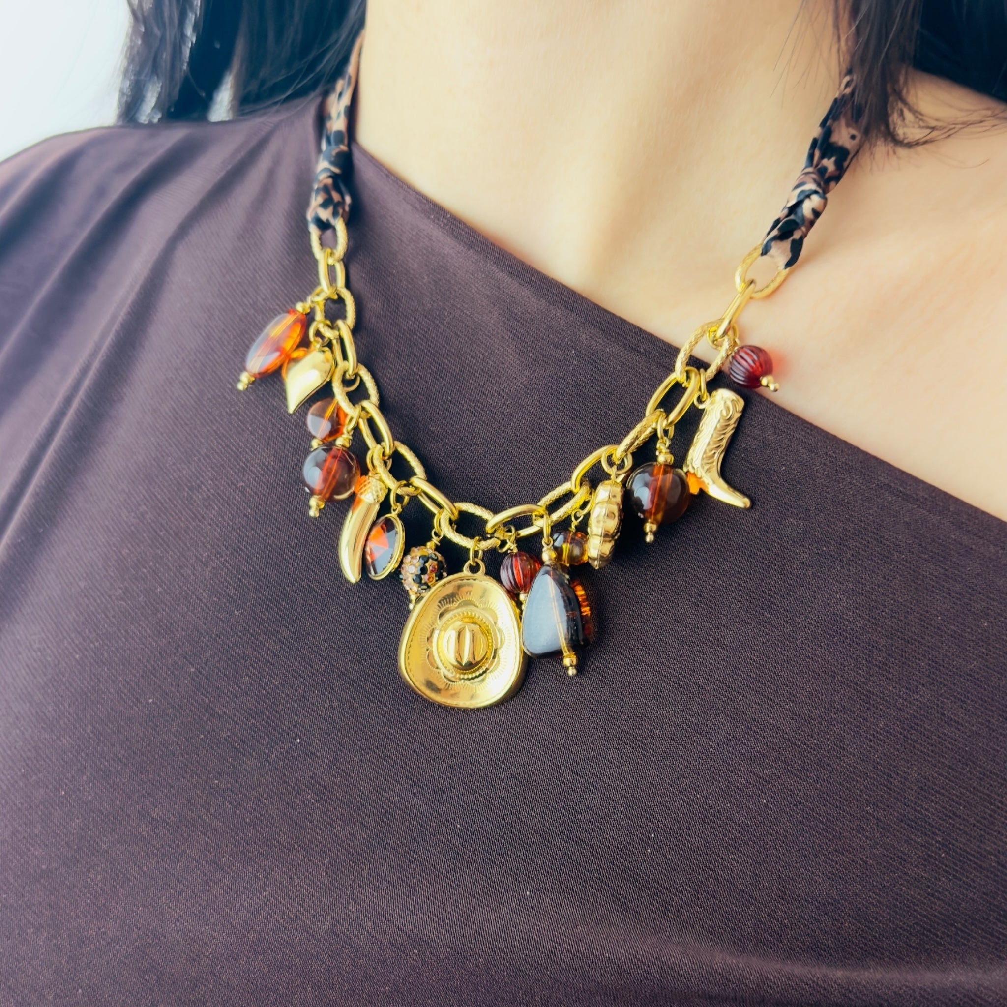 Cowboy bandana bedel ketting