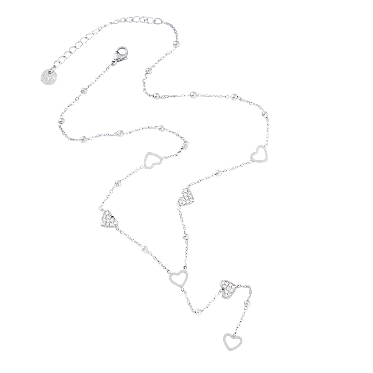 Strassy love Y ketting – RVS ketting groothandel | SOFIZARE (foto 2)