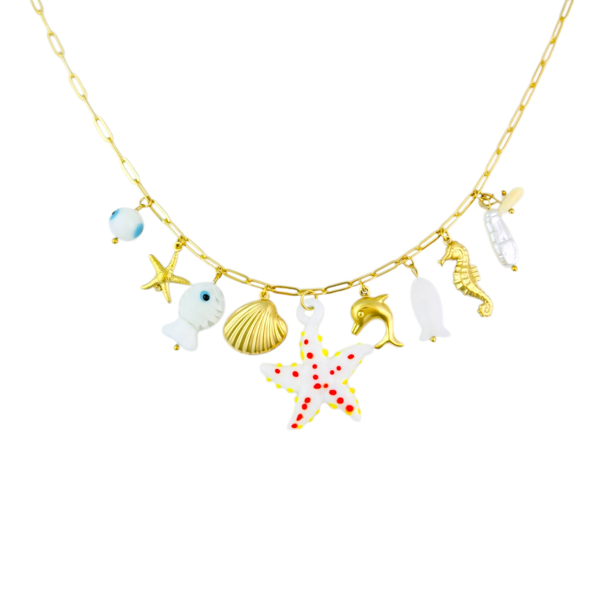 White Sea life bedel ketting