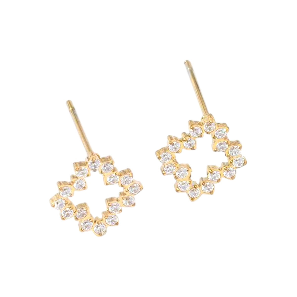 Strassy clove rhinestone earrings