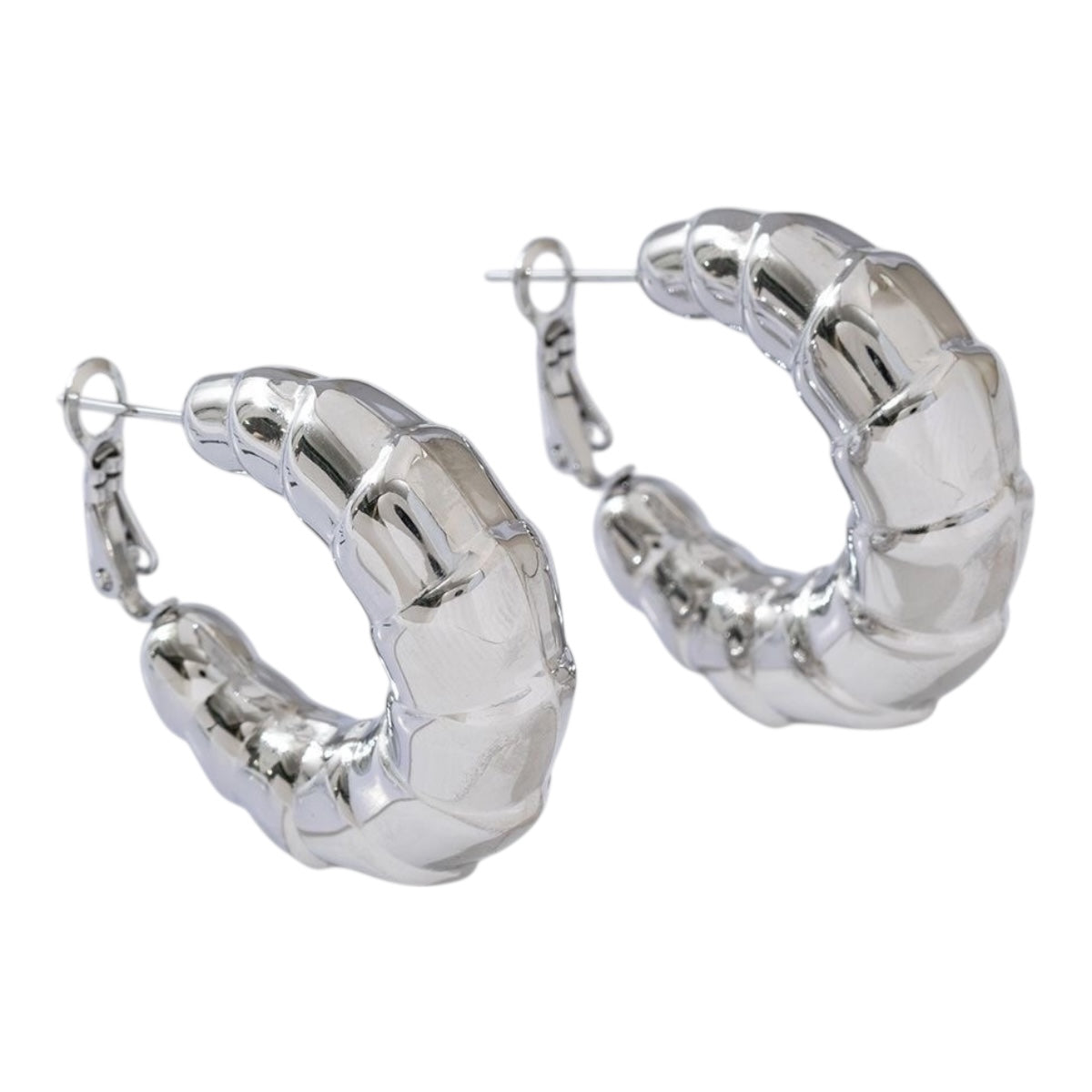 Donut hoop earrings