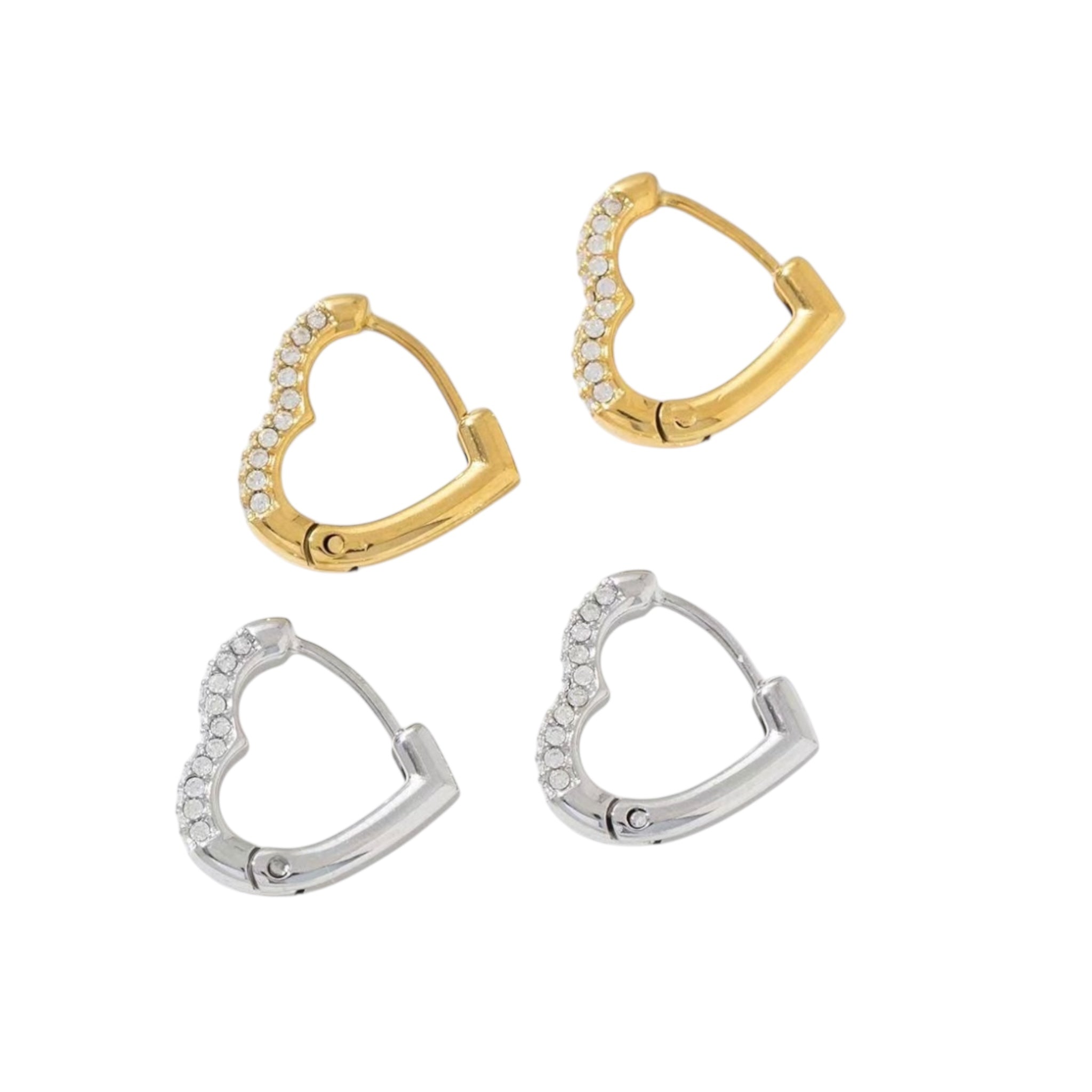 Strassy love strass oorbellen