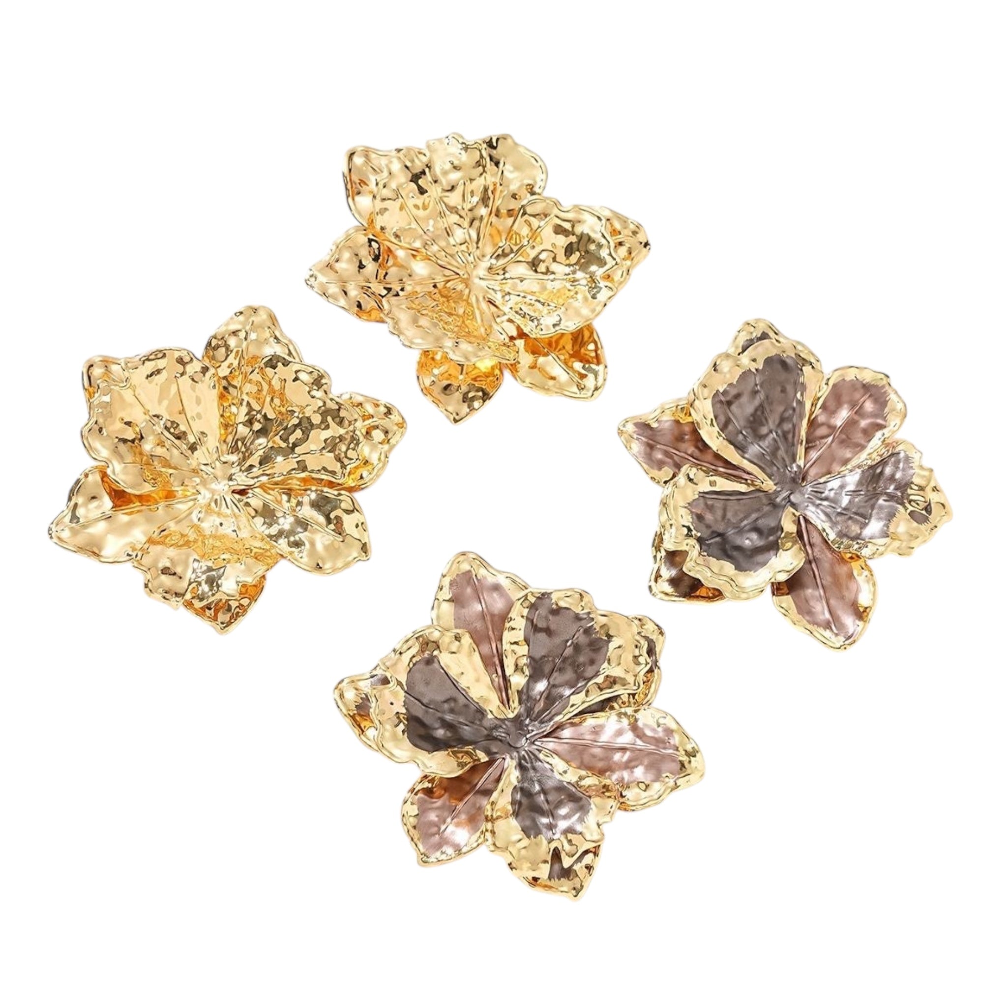 Statement flowery stud earrings