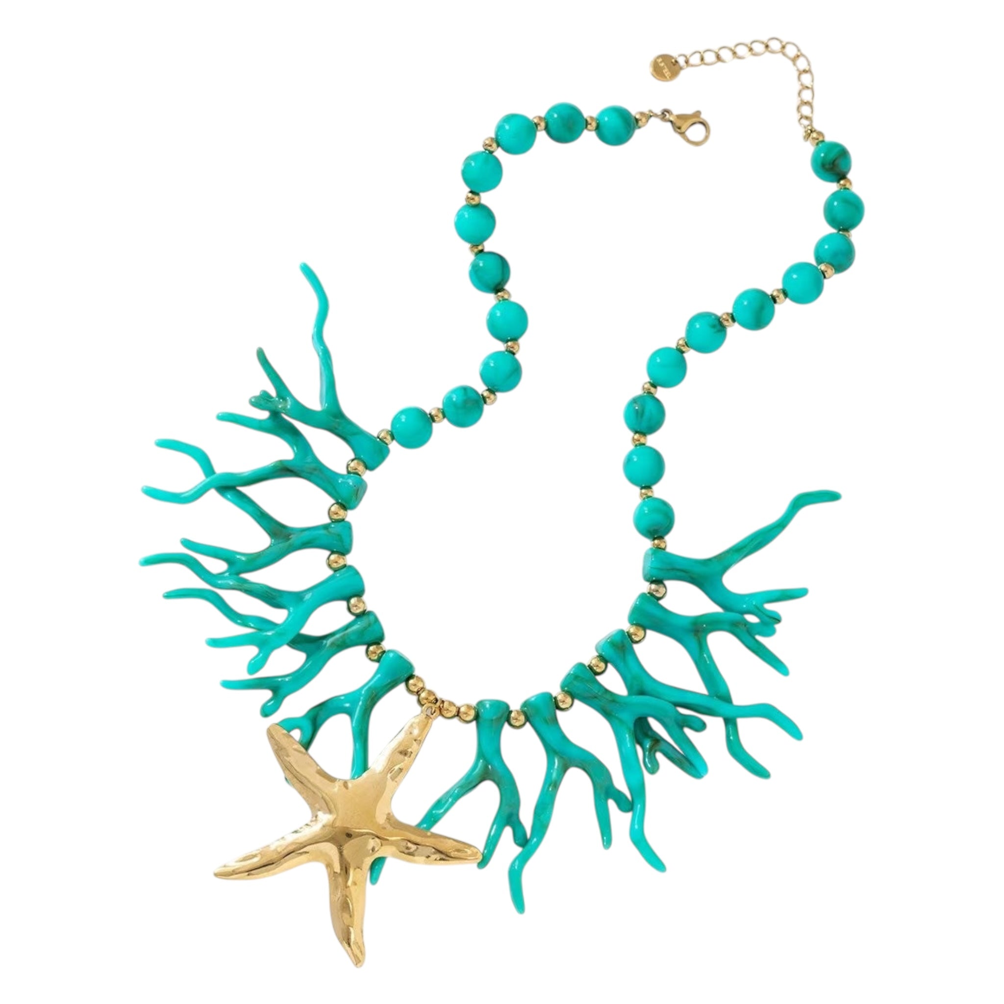 Coral Seastar Charm Necklace