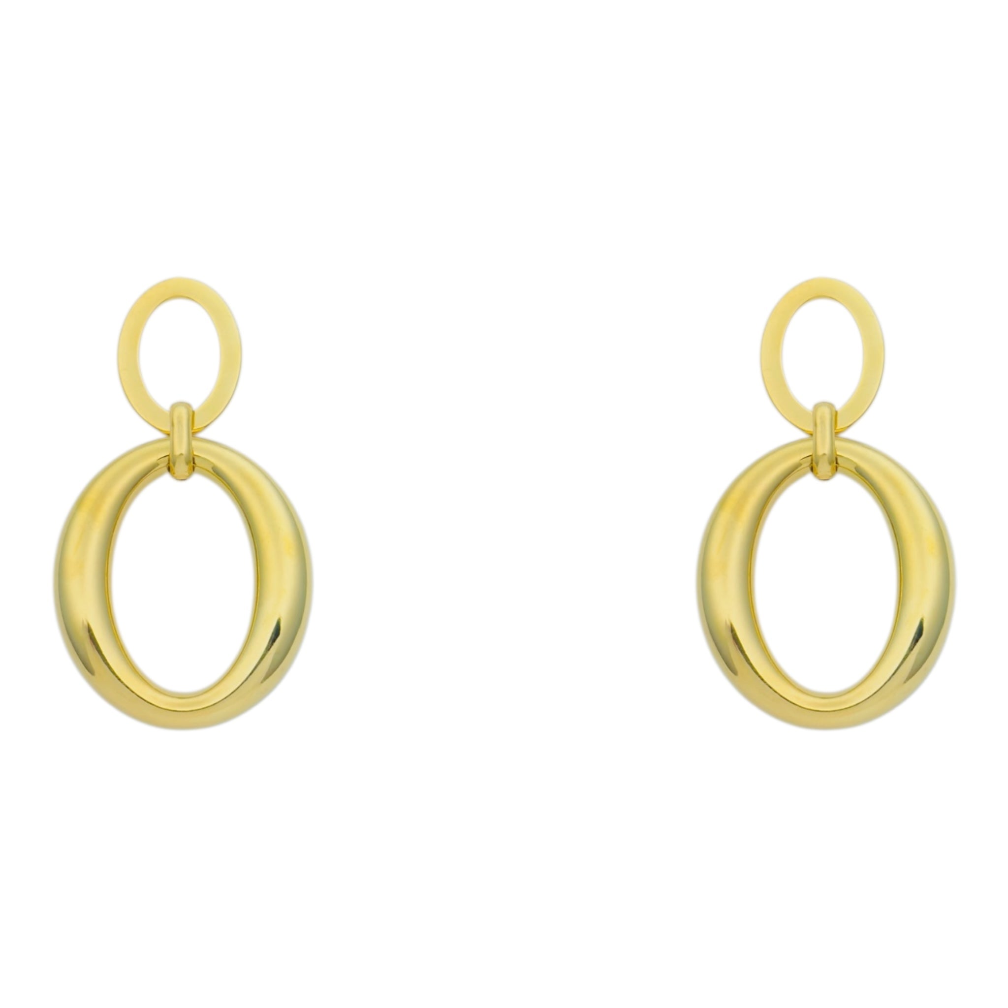 Oval statement oorbellen