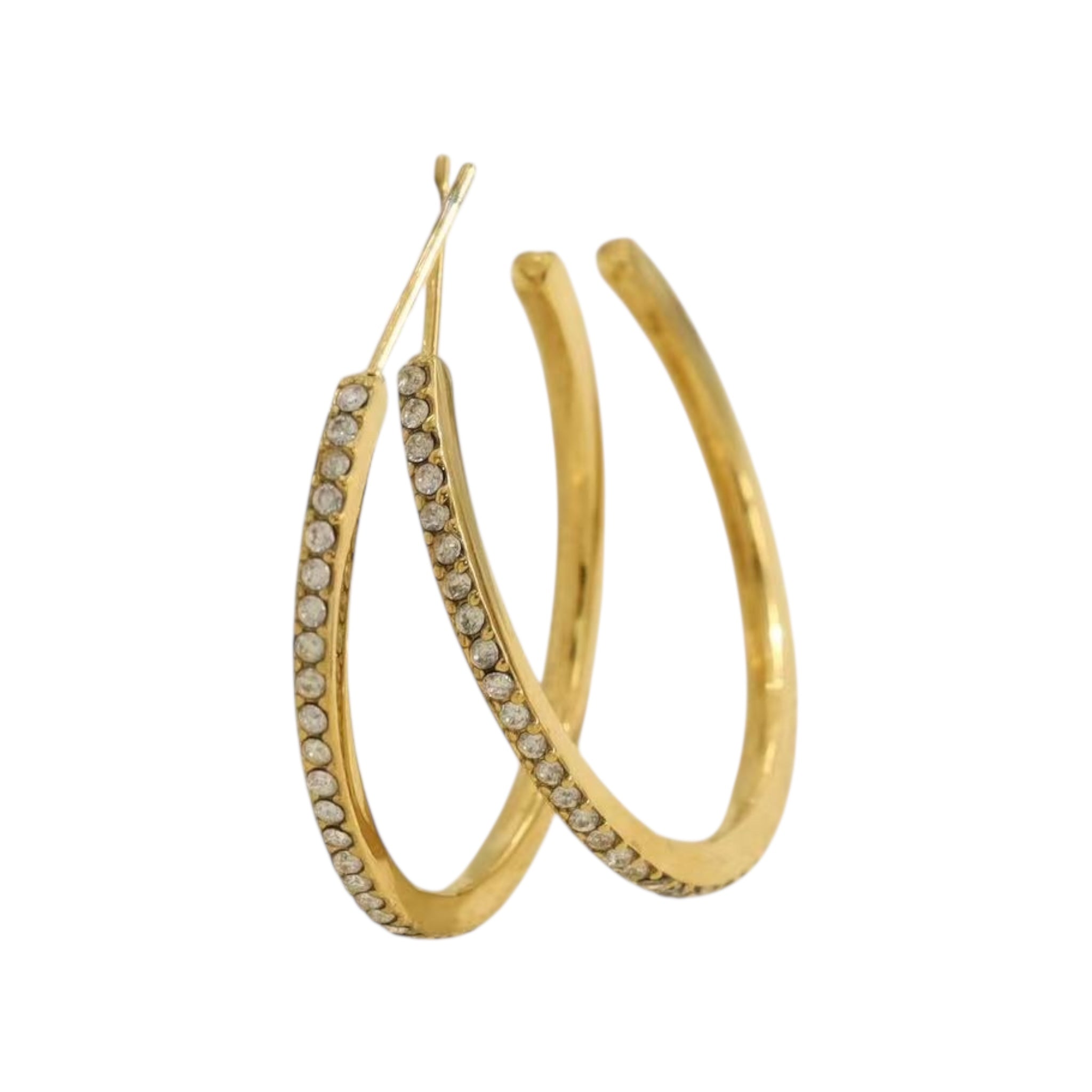 Strassy creole earrings