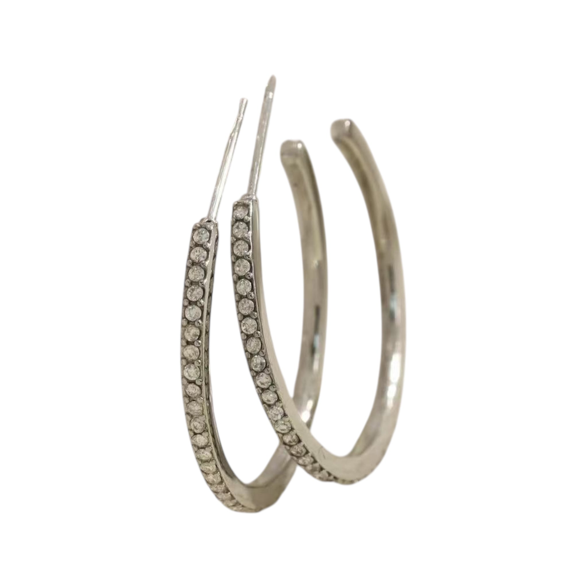 Strassy creole earrings