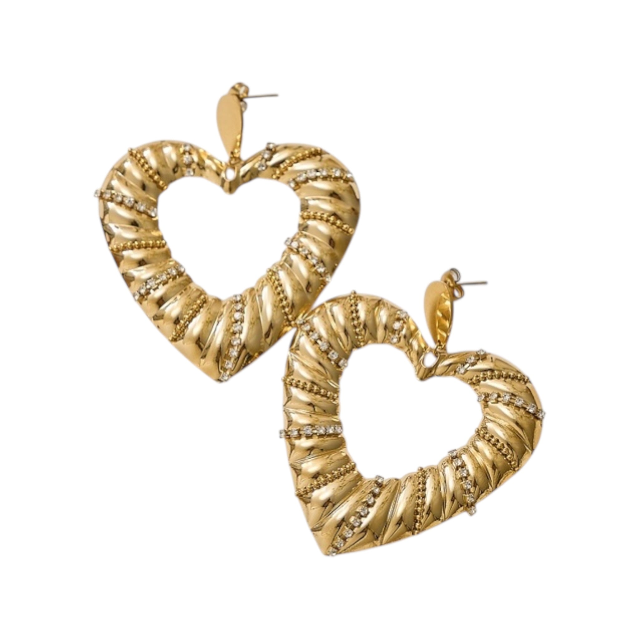 Statement lovers strass oorbellen