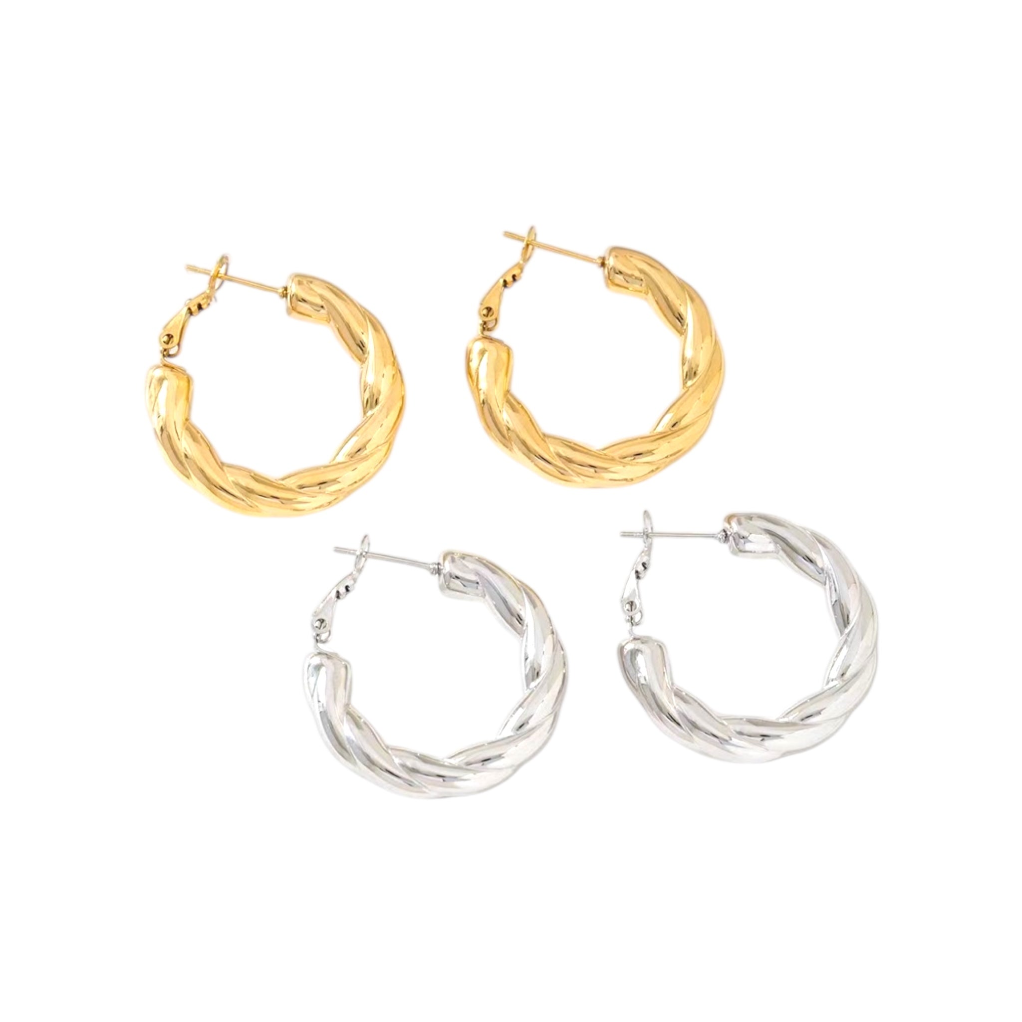 Swing hoops oorbellen