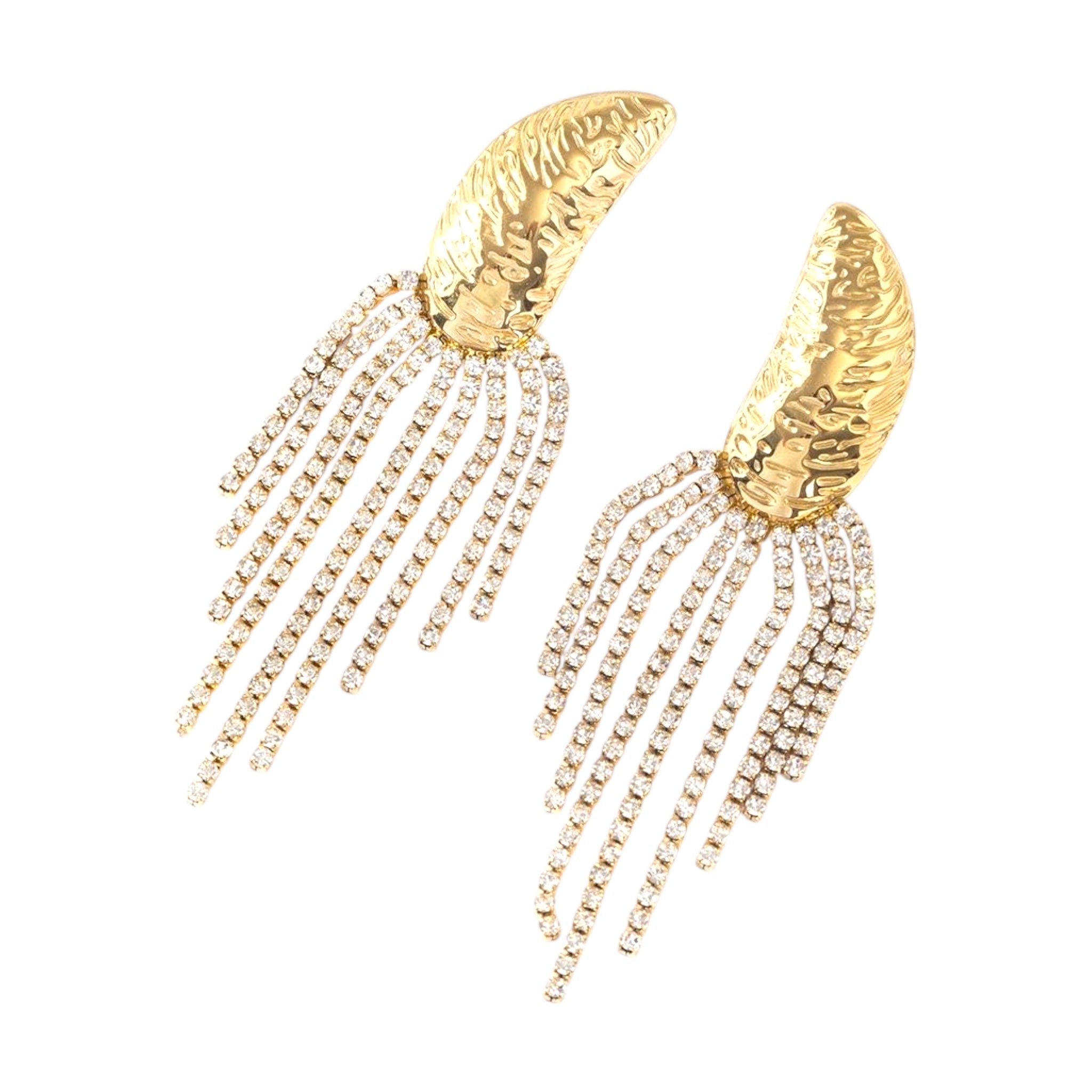 Statement rains strass oorbellen