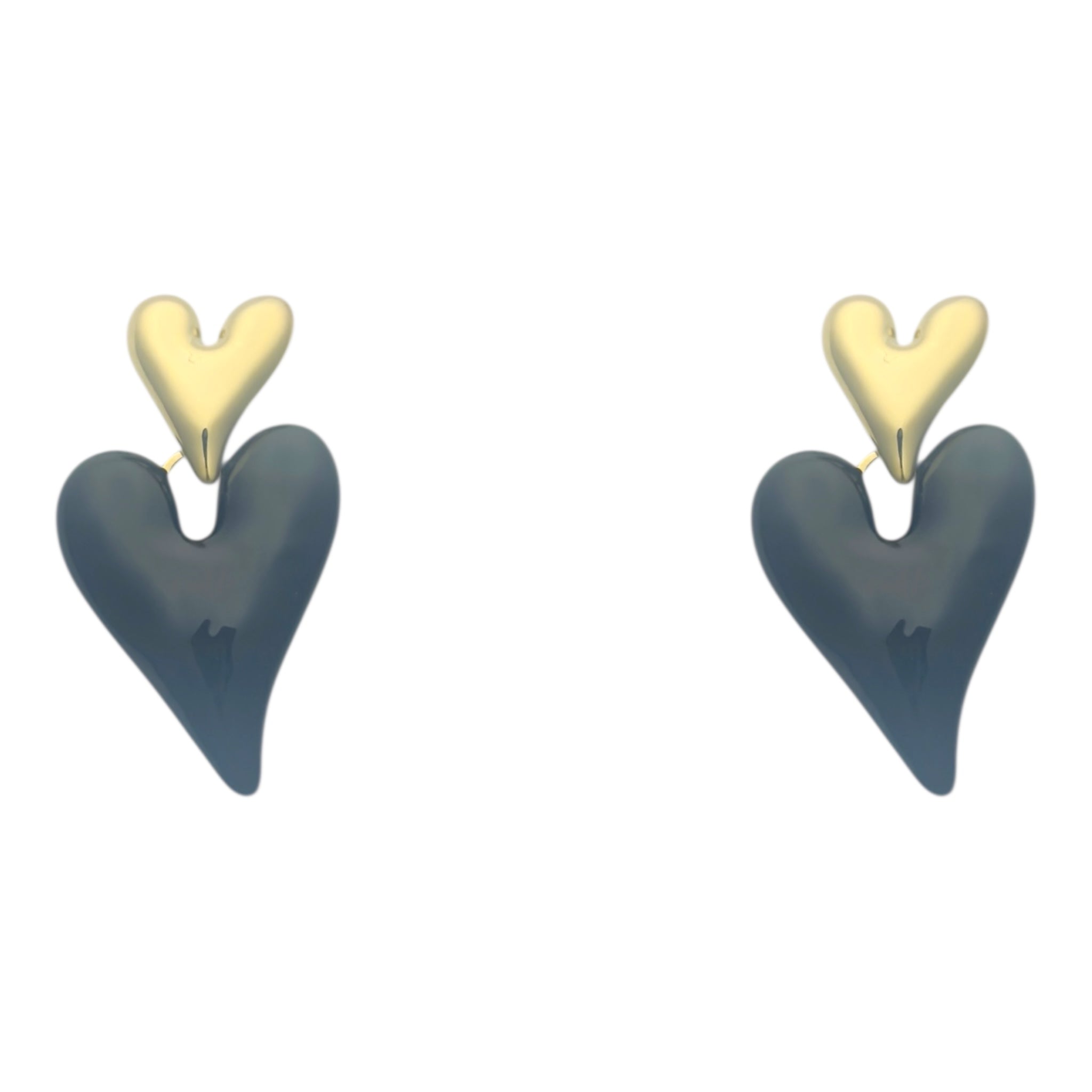 Happy spring hearts statement oorbellen