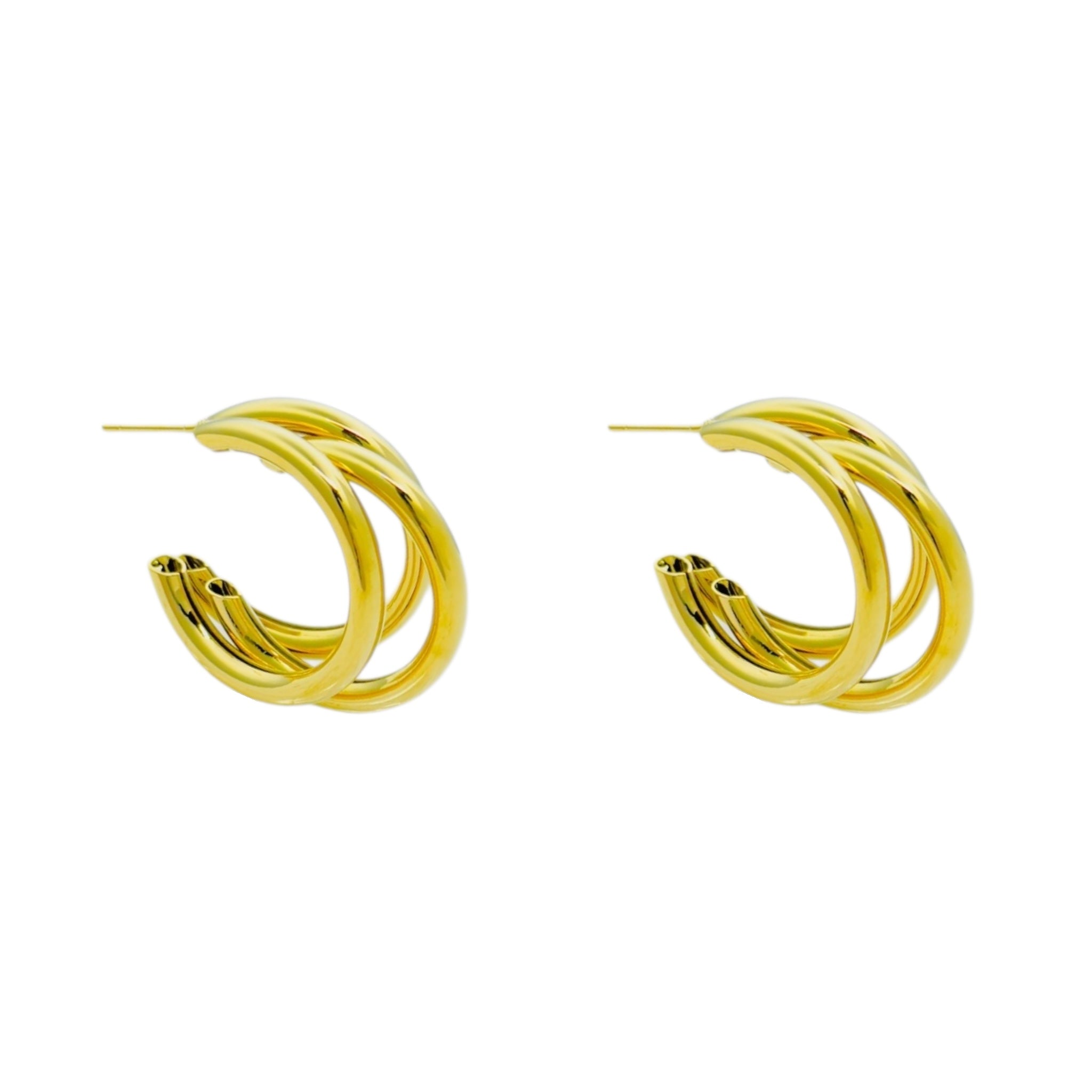 Triple layered hoops oorbellen
