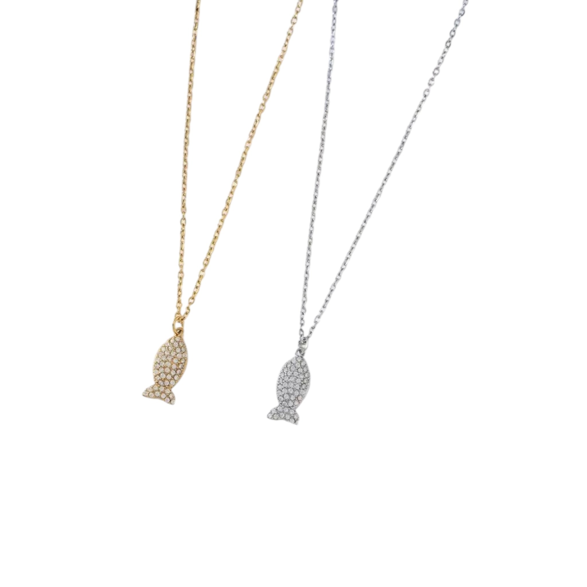 Strass fishy ketting