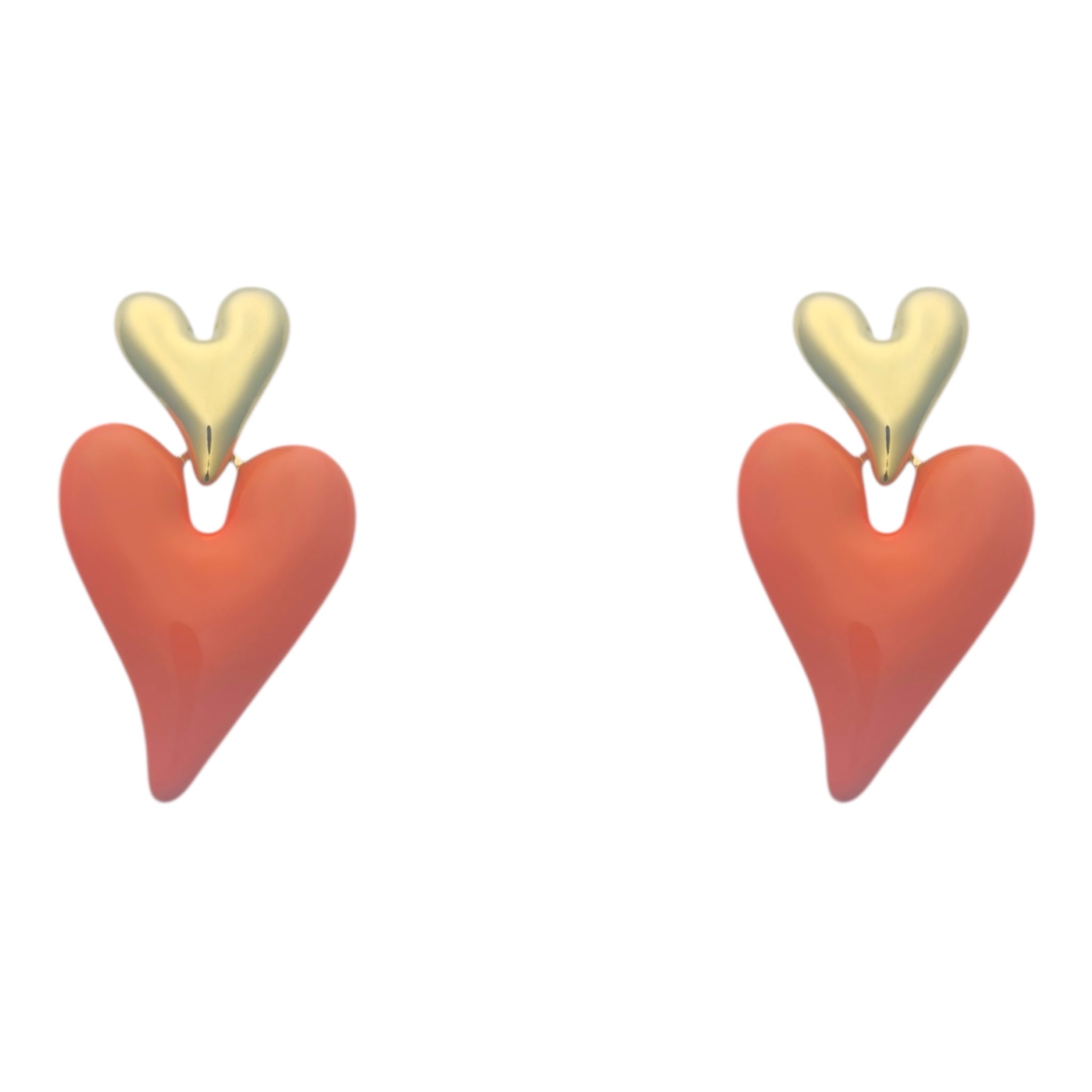 Happy spring hearts statement oorbellen