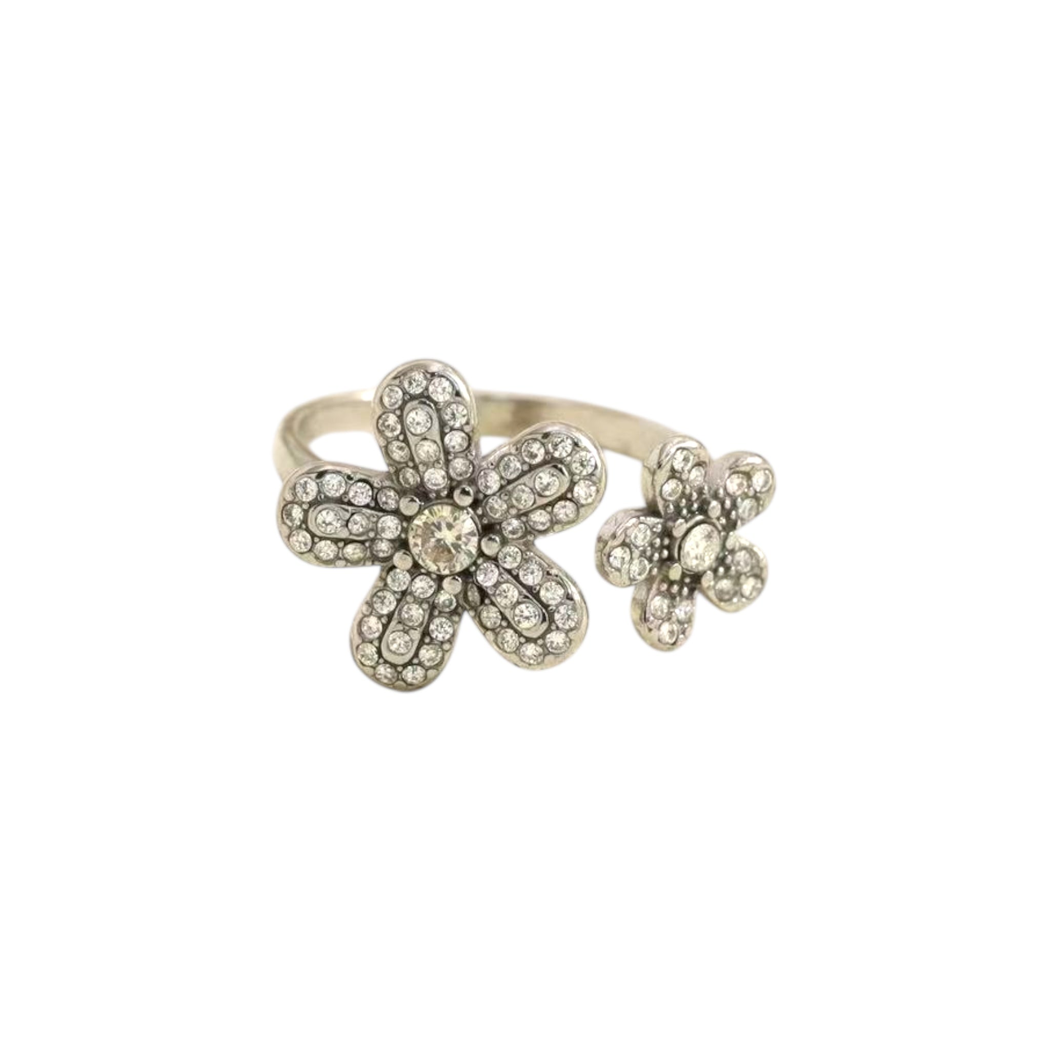 Strassy flower ring