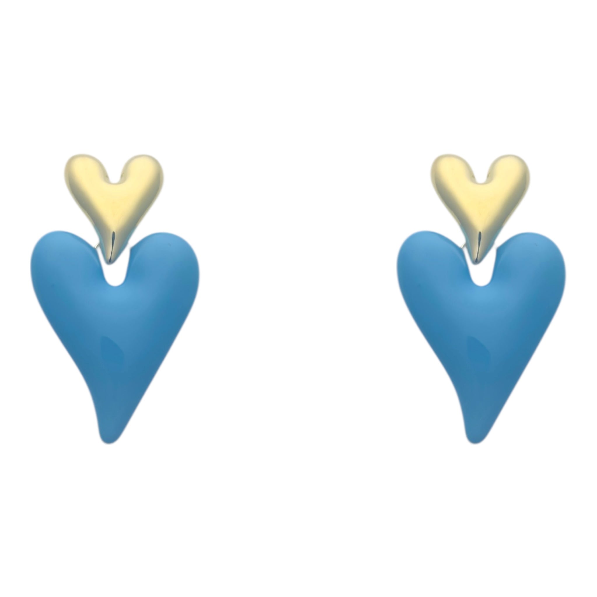 Happy spring hearts statement oorbellen