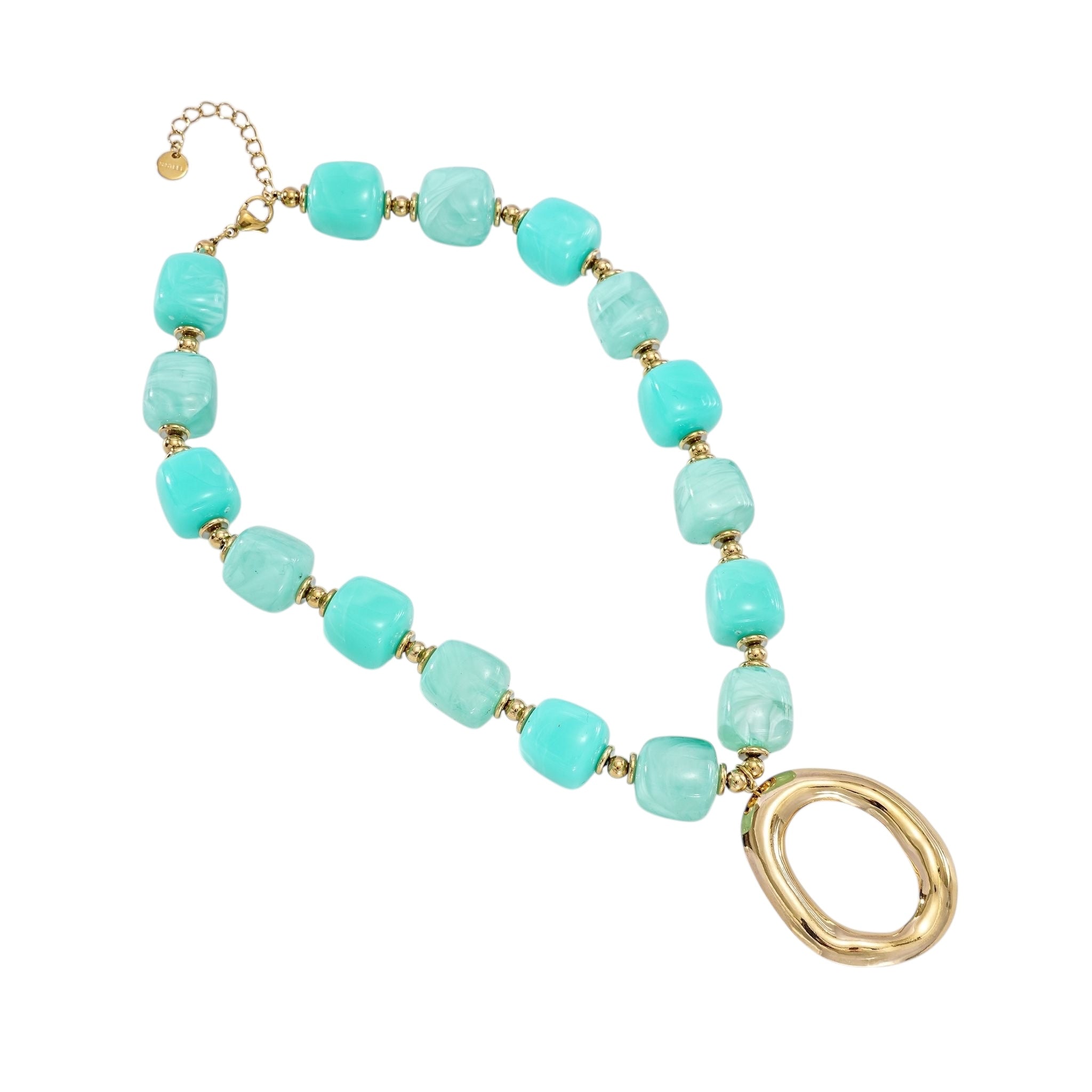 Oval beads ketting
