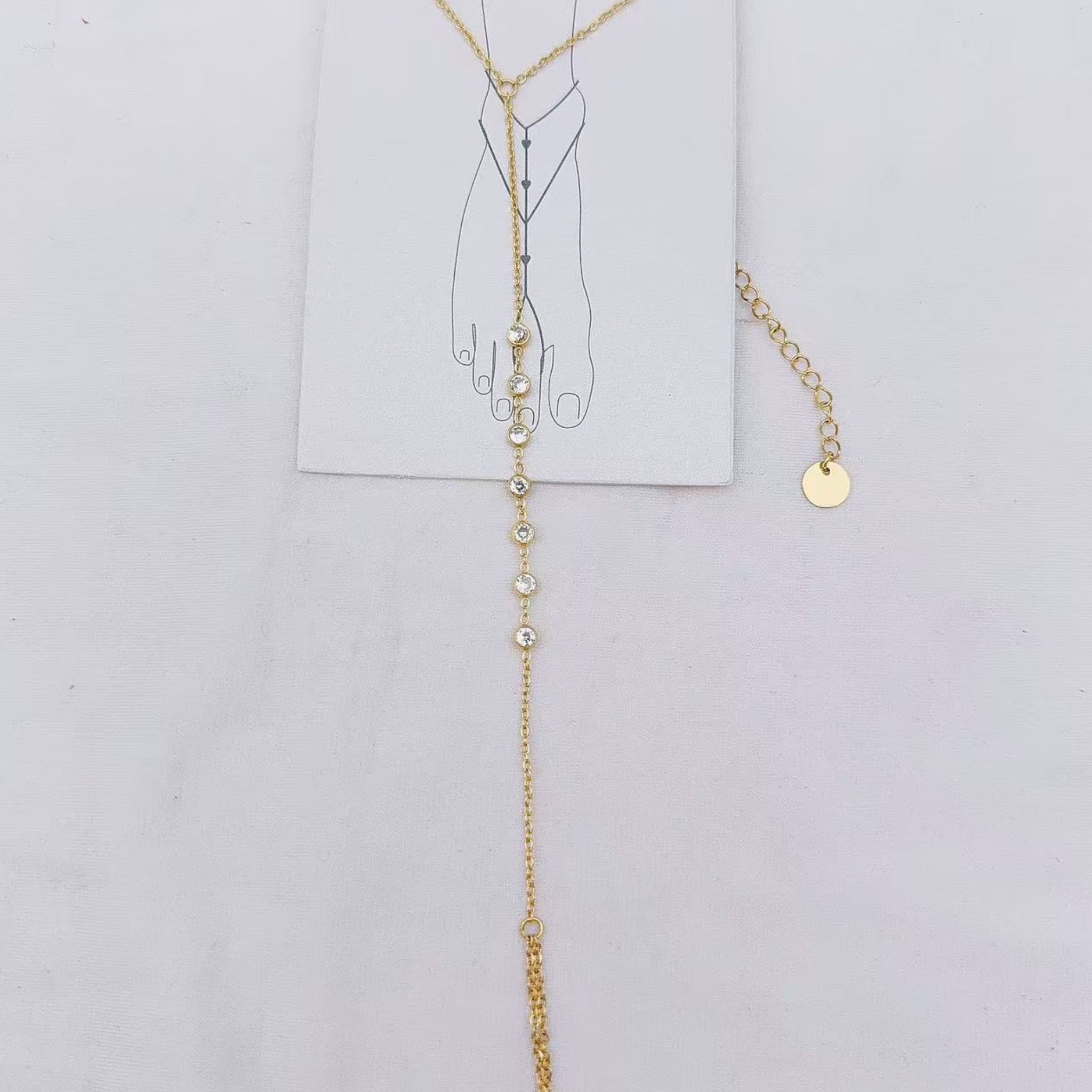 Wavey feet chain