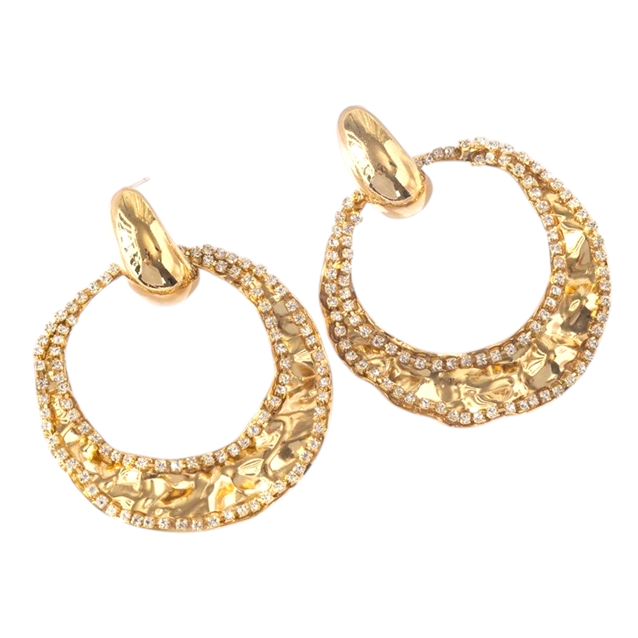 Statement Open strass oorbellen